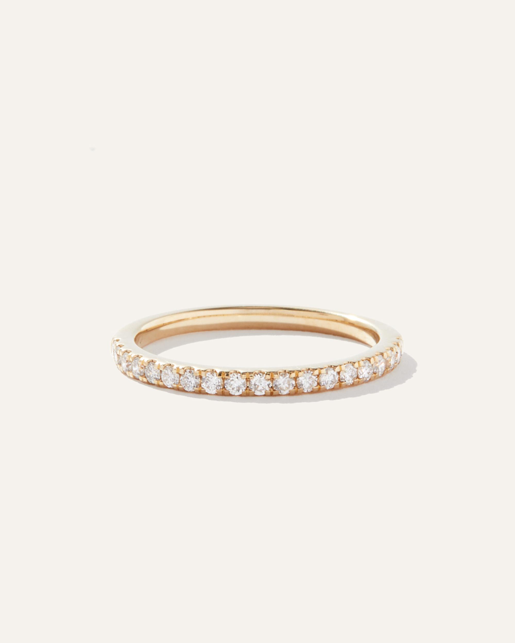 Quince | Women's Diamond Pave Halfway Band Rings Product Image