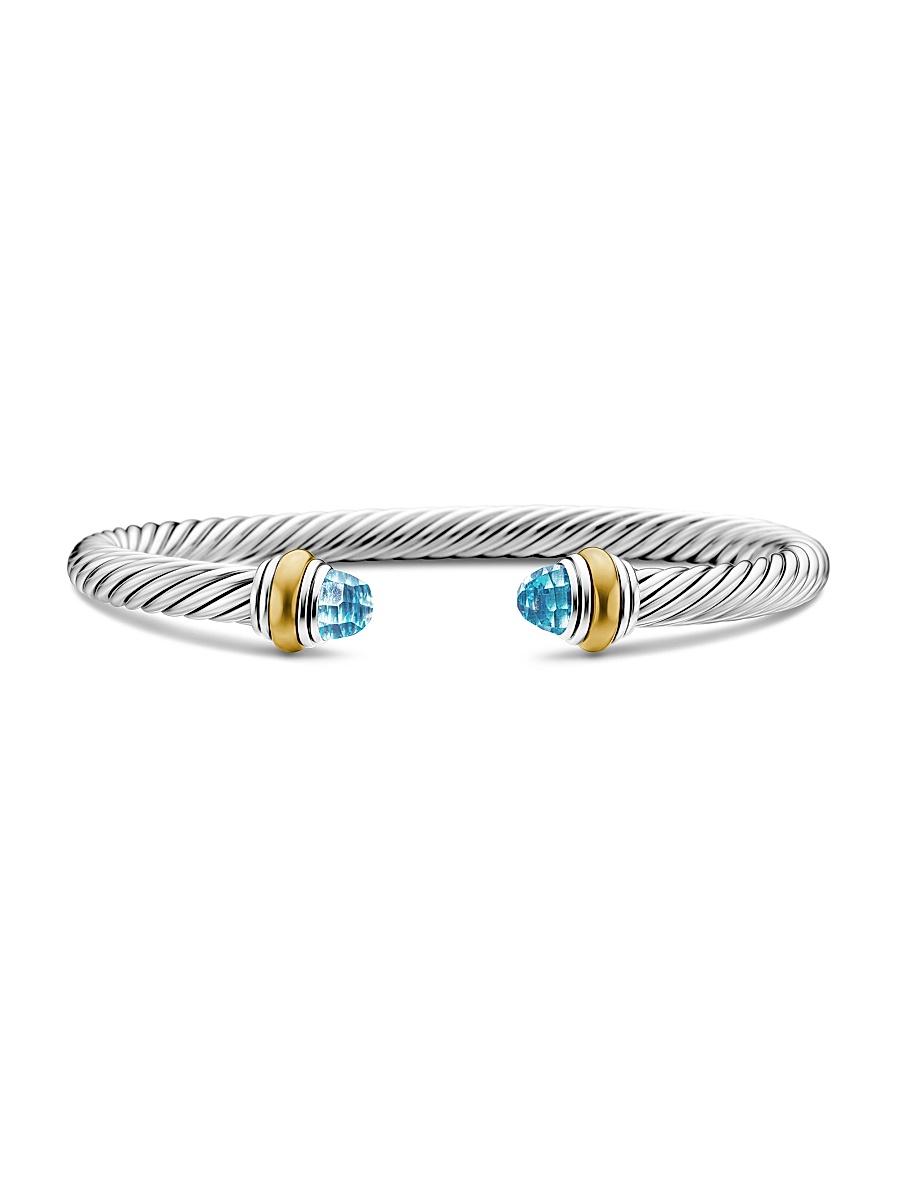 Womens Classic Cable Bracelet in Sterling Silver Product Image