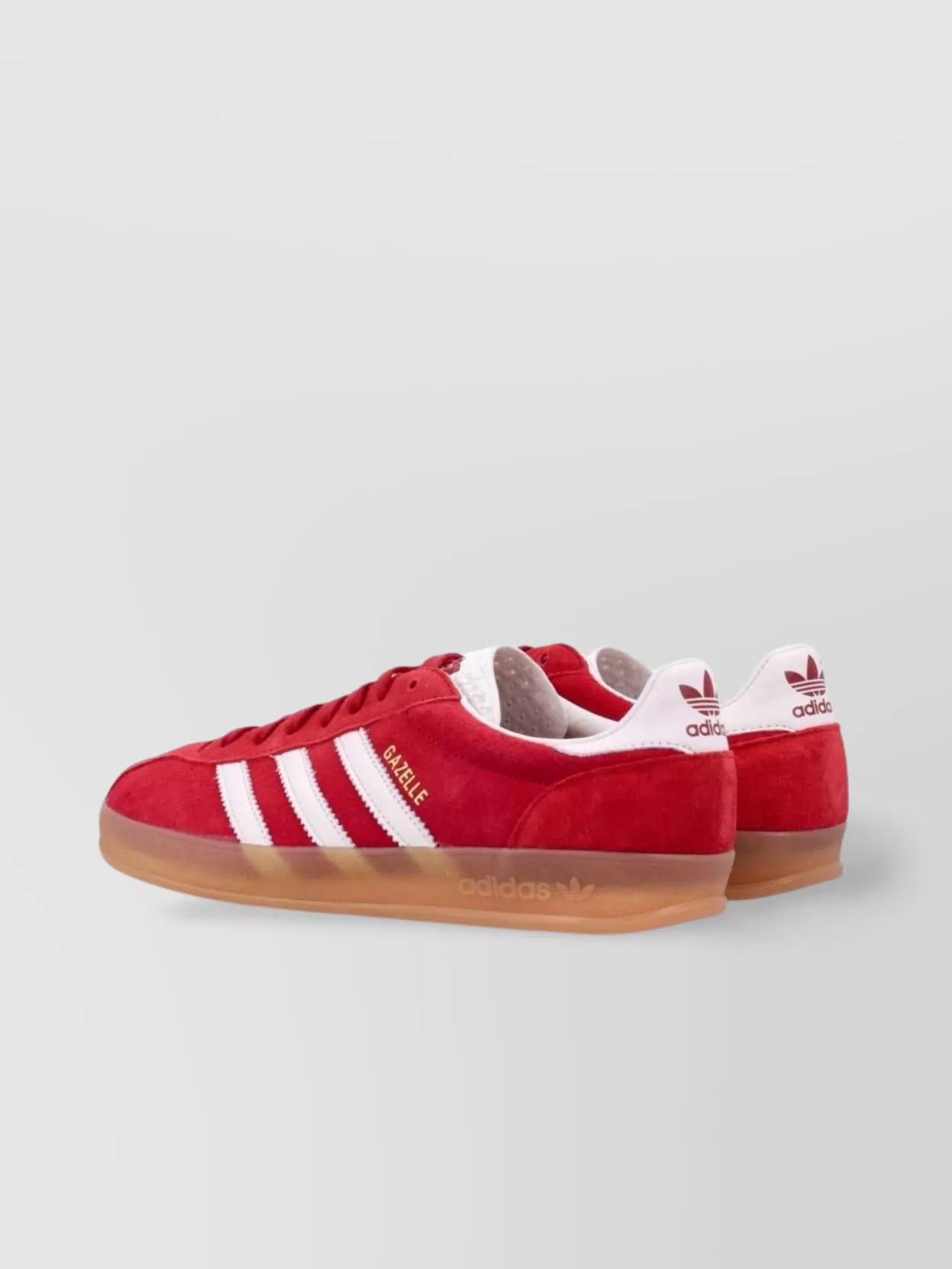 ADIDAS ORIGINALS Gazelle Suede Sneakers With Branded Heel In Red Product Image