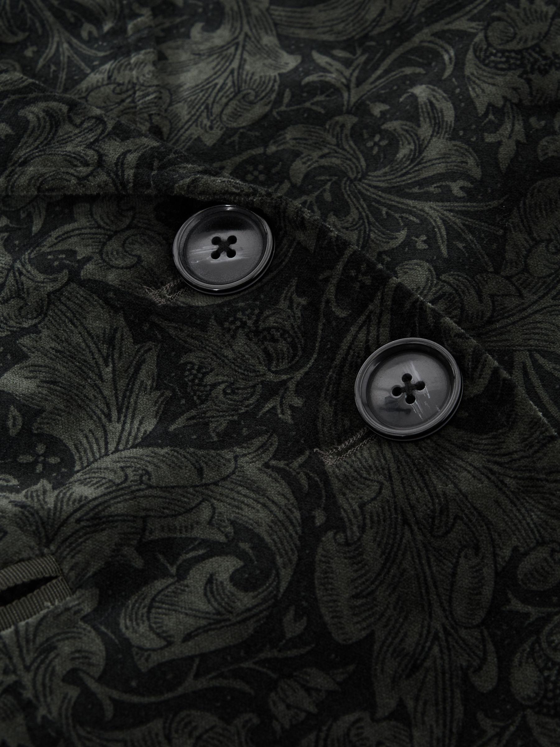 Paige Velvet Single Breasted Blazer in Dark Forest Product Image