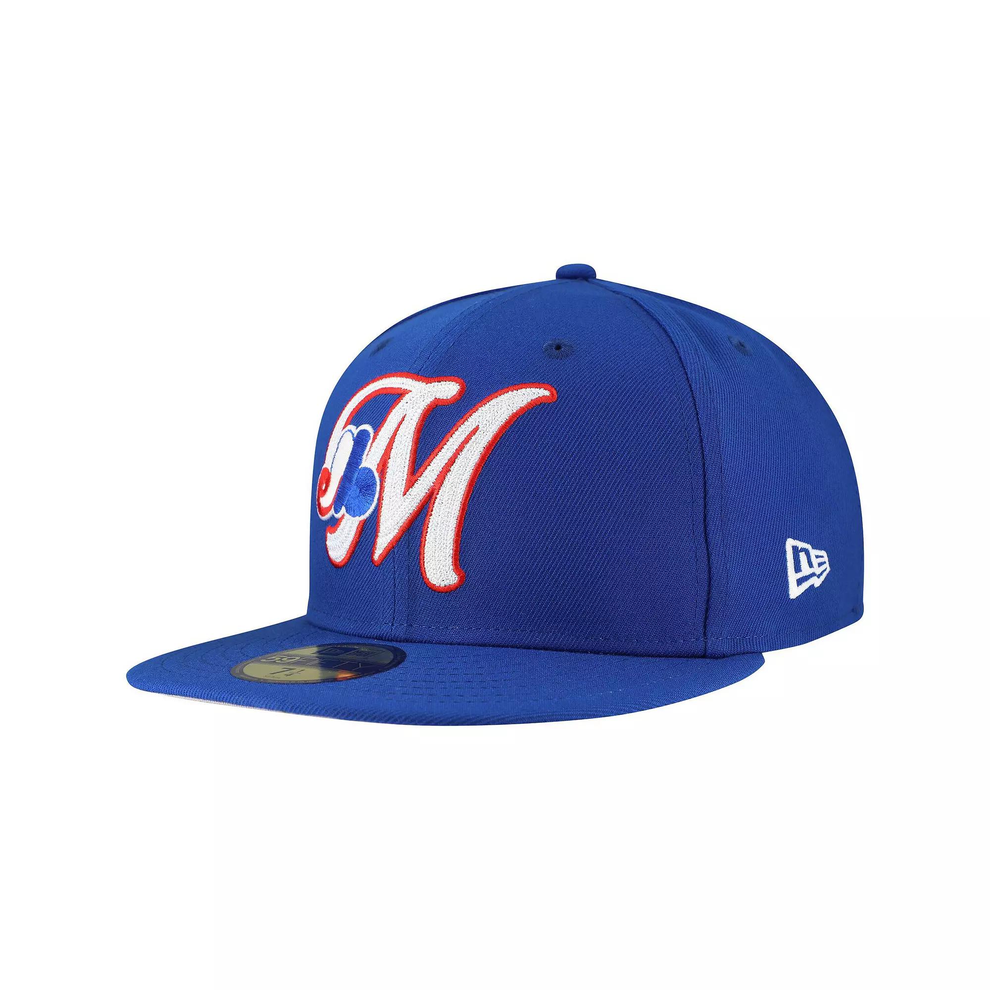 Men's New Era Blue Montreal Expos Cooperstown Collection Duo Logo 2.0 59FIFTY Fitted Hat,  Product Image