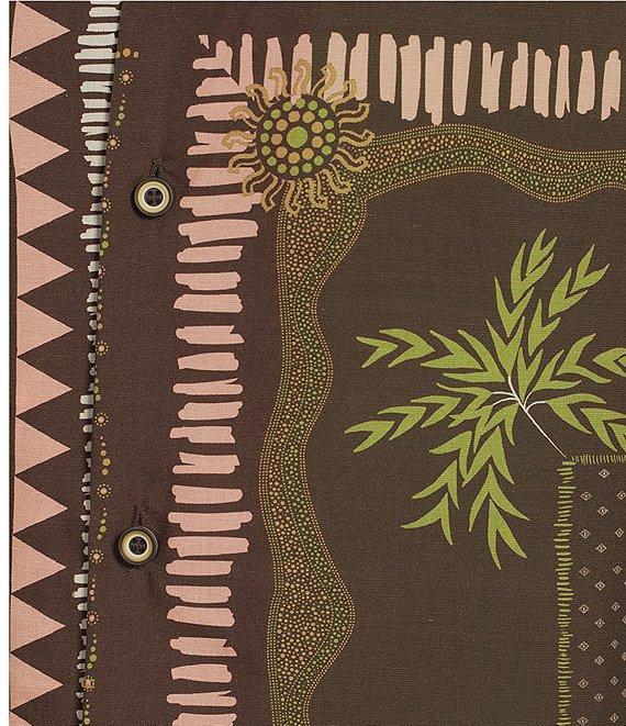 Murano Crocodile World Collection Slim Fit Placed Bandana Print Short Sleeve Woven Camp Shirt Product Image