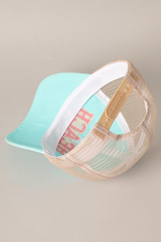Beach Letter Mesh Back Cap Product Image