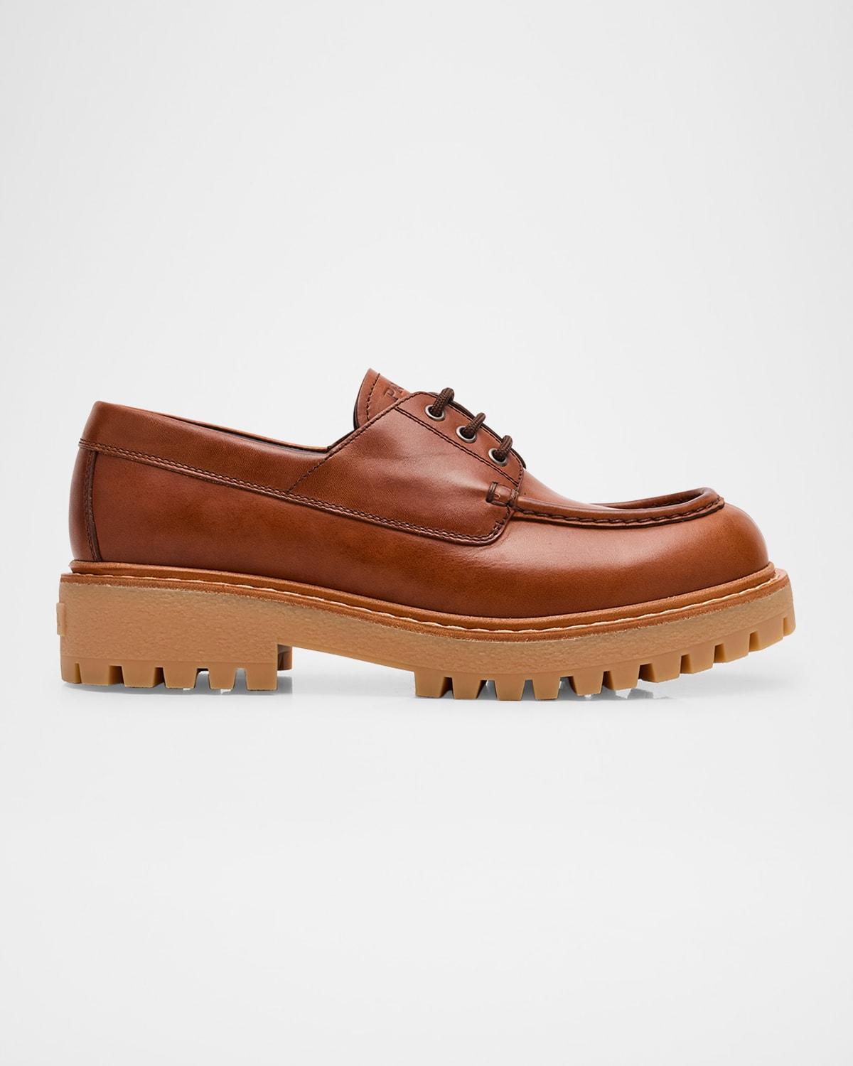 Mens Laced Leather Loafers Product Image