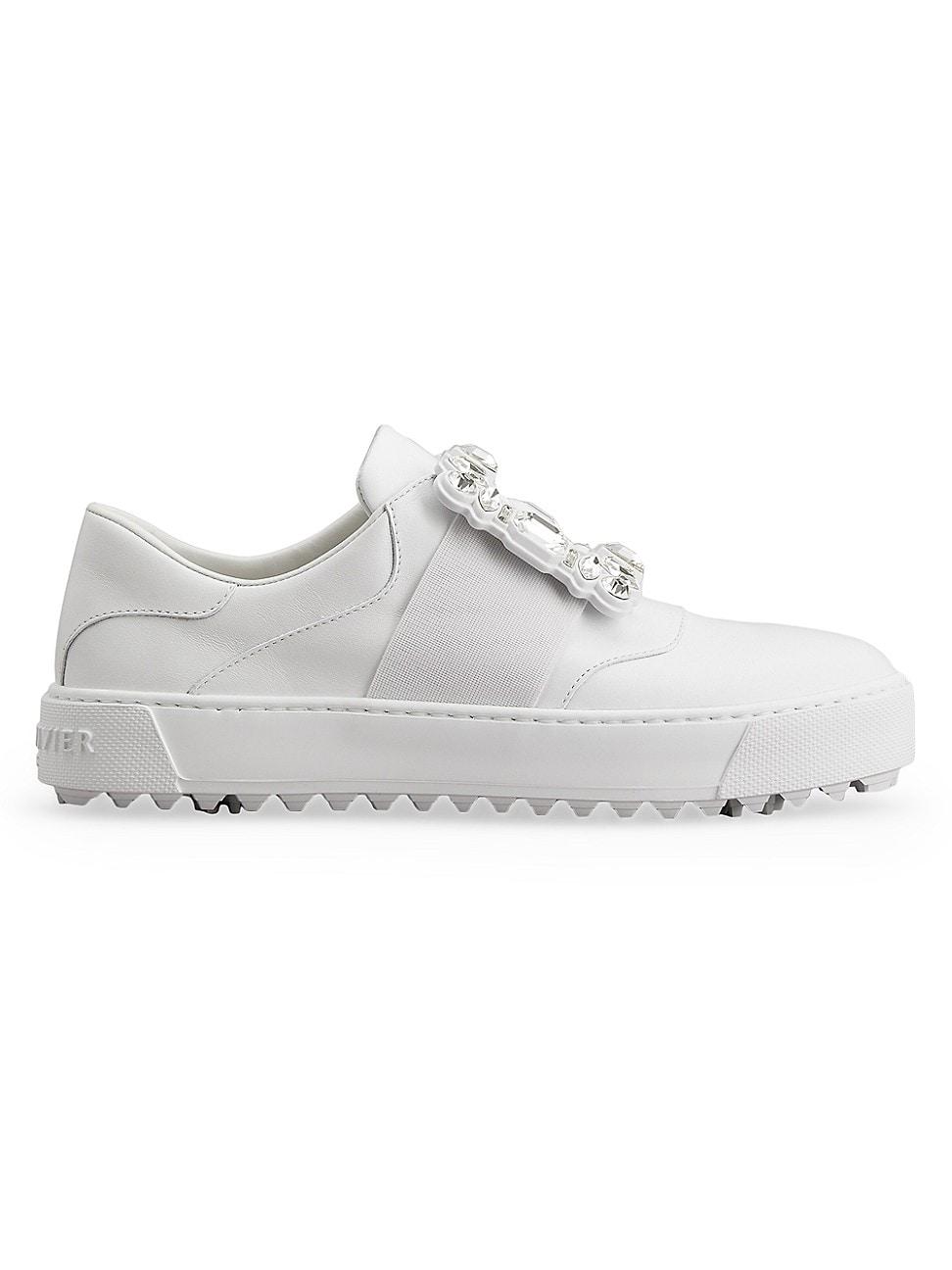 Womens Viv Golf Embellished-Buckle Slip-On Sneakers Product Image