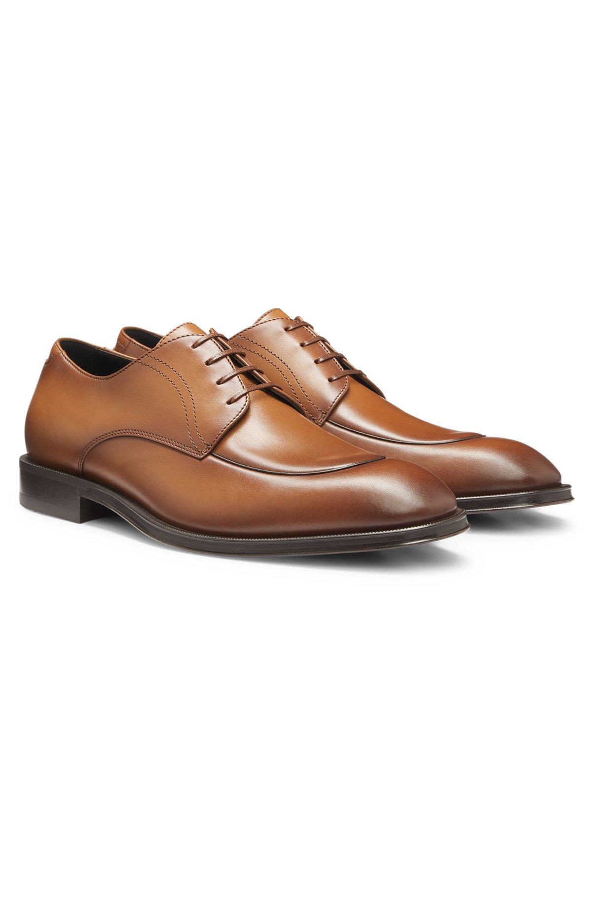 Leather Derby shoes with apron toe Product Image