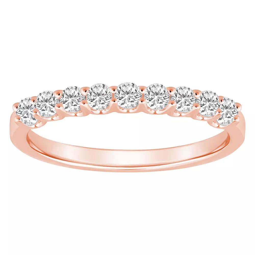 Alyson Layne 14k Gold 1/2 Carat T.W. Diamond Wedding Band, Women's, Size: 9, Pink Product Image