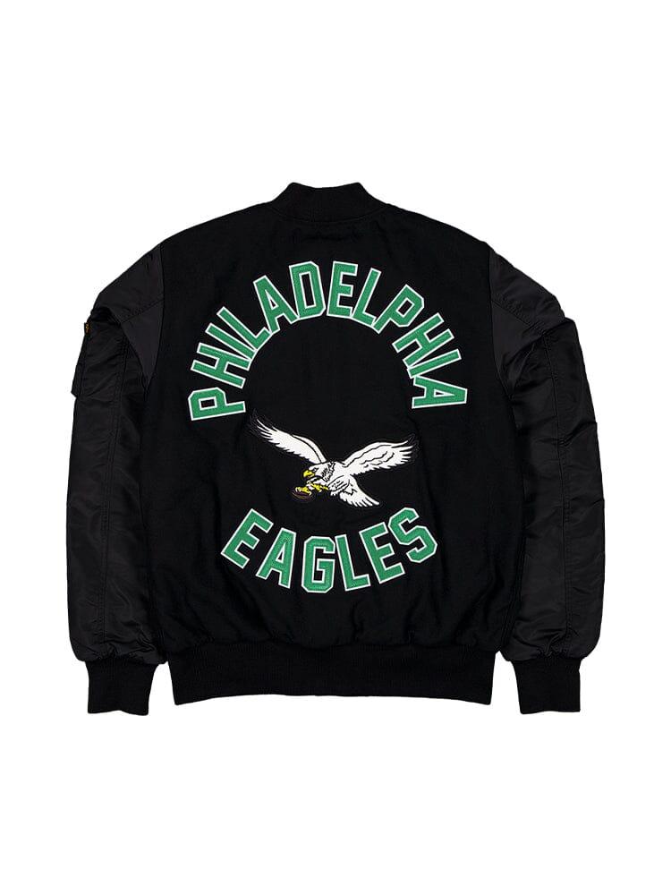 PHILADELPHIA EAGLES X ALPHA X NEW ERA MA-1 BOMBER JACKET Product Image
