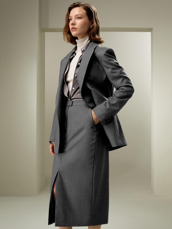 Modern Beauty Silk Wool Blazer Product Image