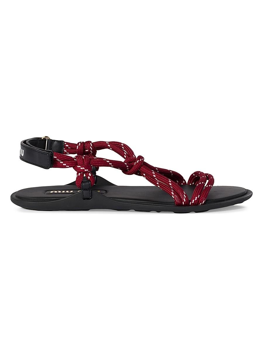Womens Riviere Cord and Leather Sandals Product Image