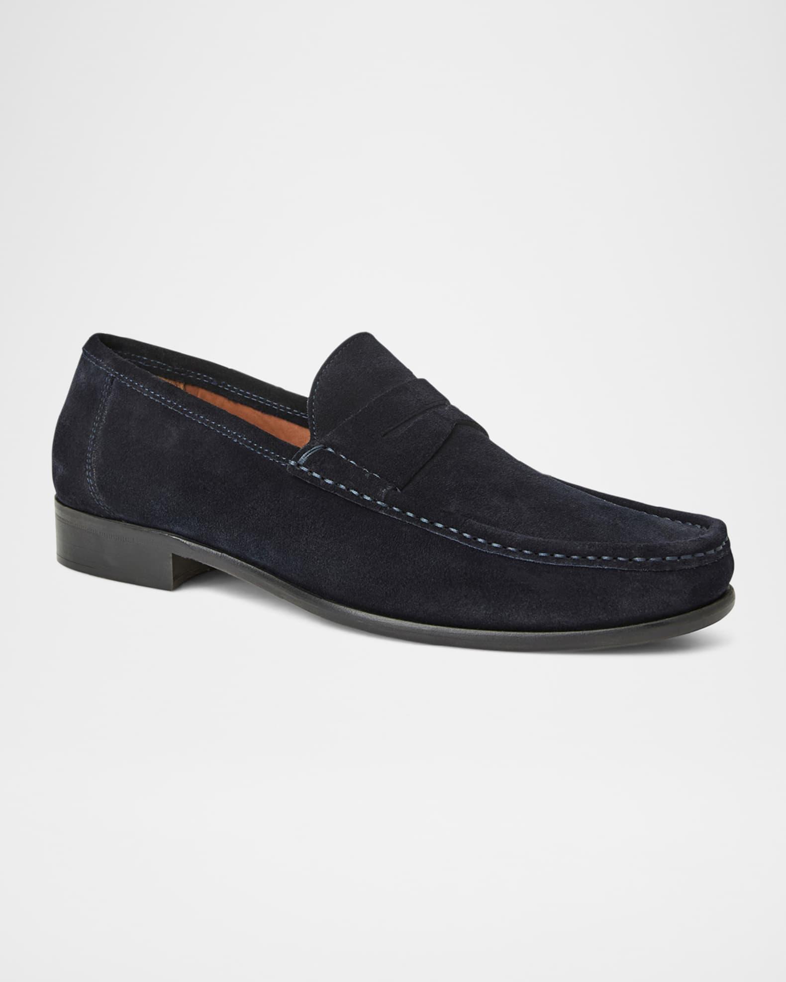 Men's Tonio Suede Penny Loafers Product Image