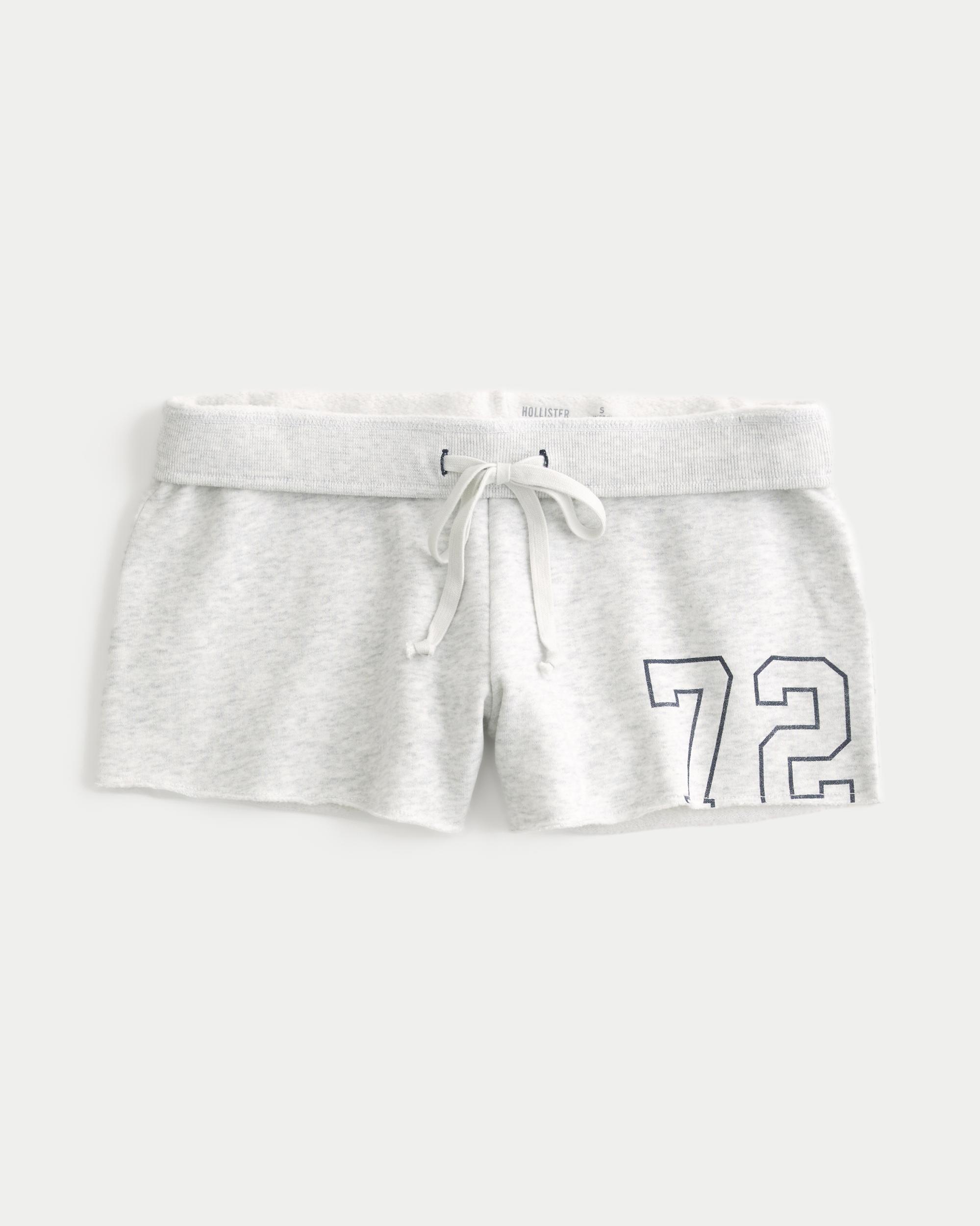 Number Graphic Mini Fleece Shorts Product Image