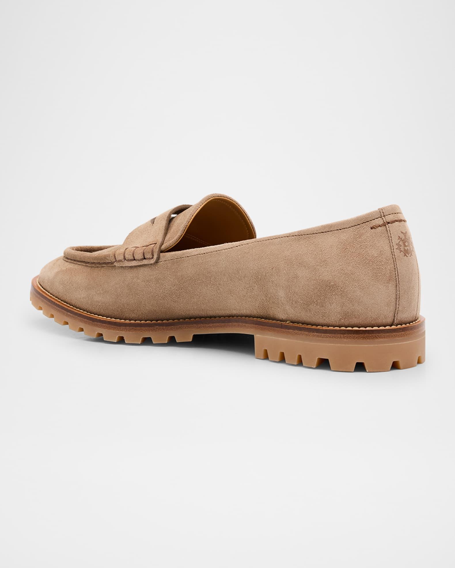 Men's Sandrew Lug-Sole Leather Penny Loafers Product Image