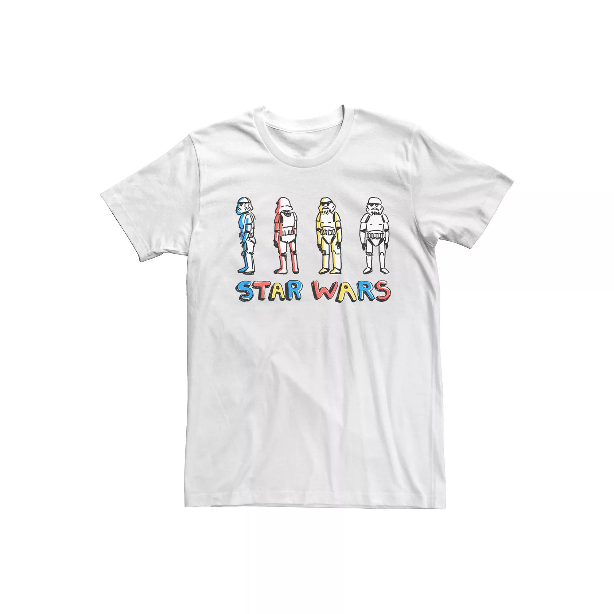 Men's Star Wars Stormtrooper Doodle Logo Graphic Tee,  Product Image