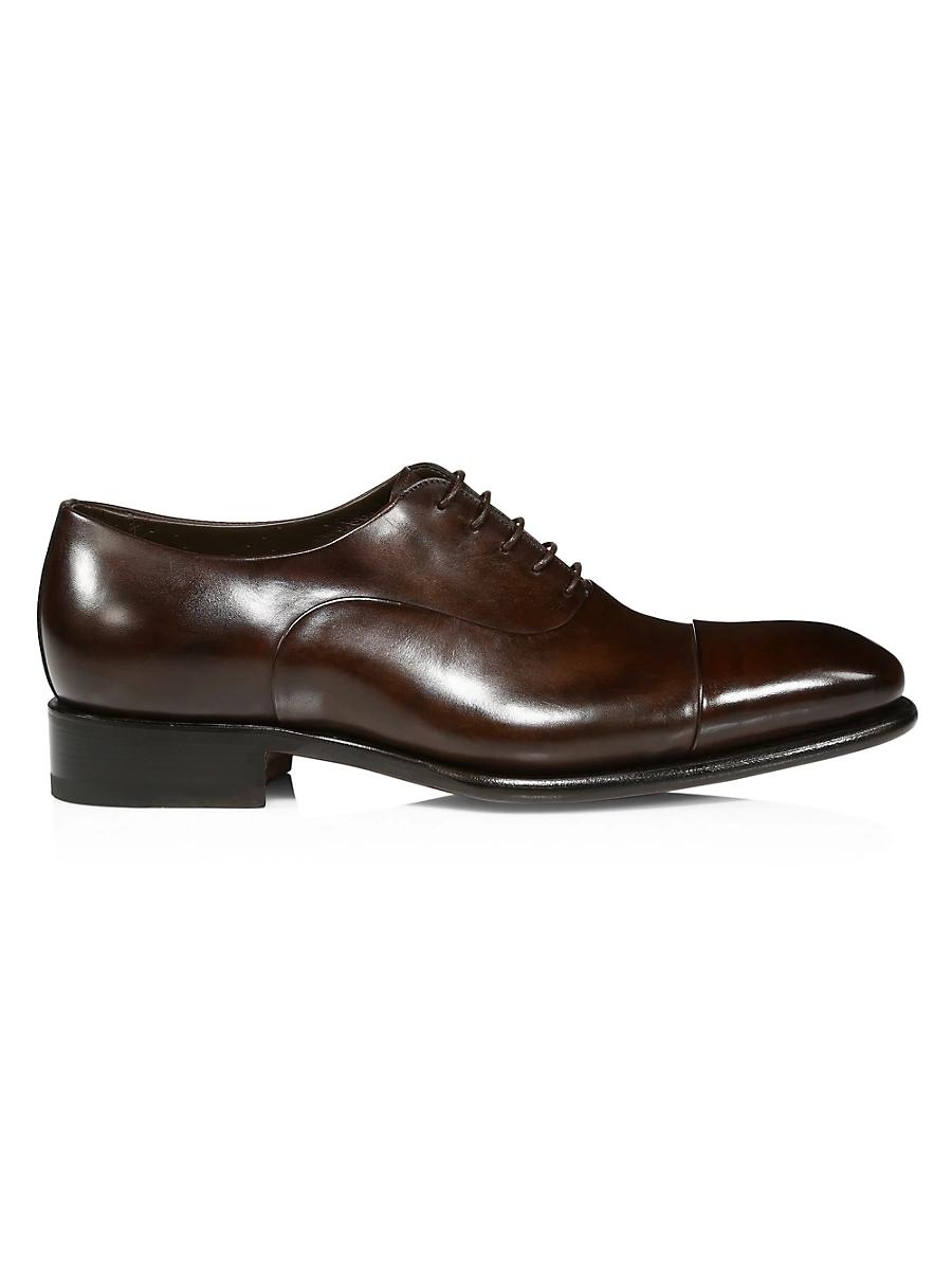 Mens Isaac Cap-Toe Leather Oxford Shoes Product Image