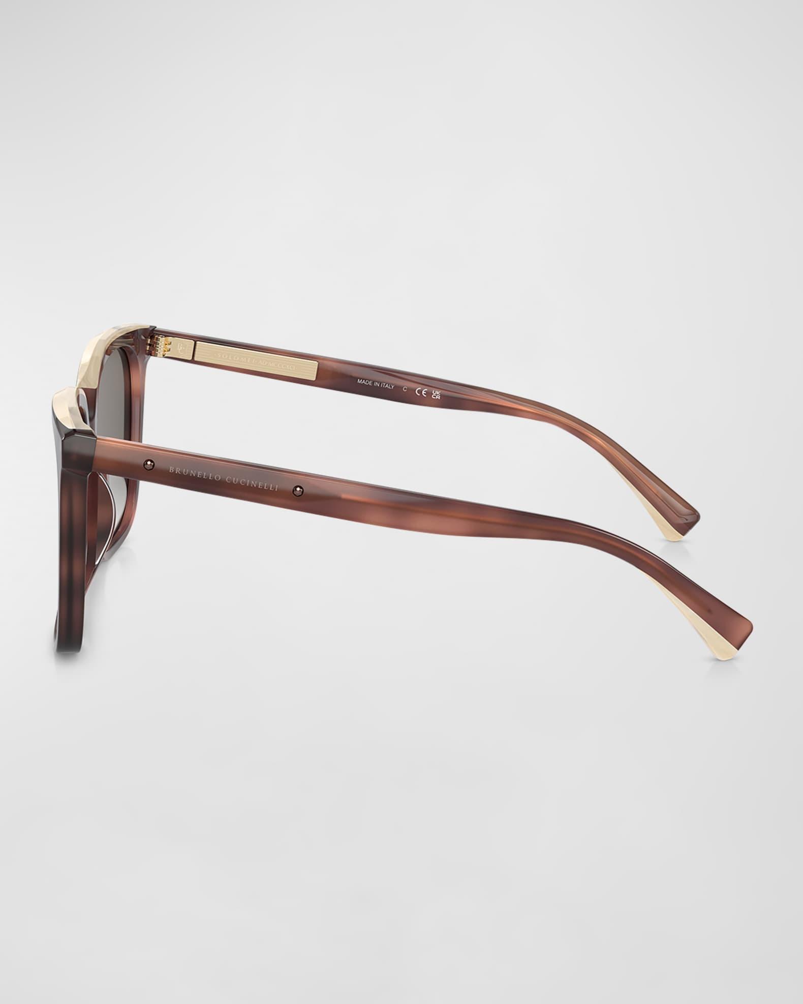 Mirrored Acetate Square Sunglasses  Product Image