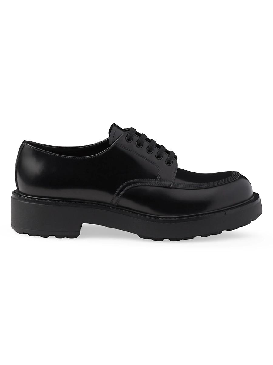 Mens Brushed Leather Derby Shoes Product Image