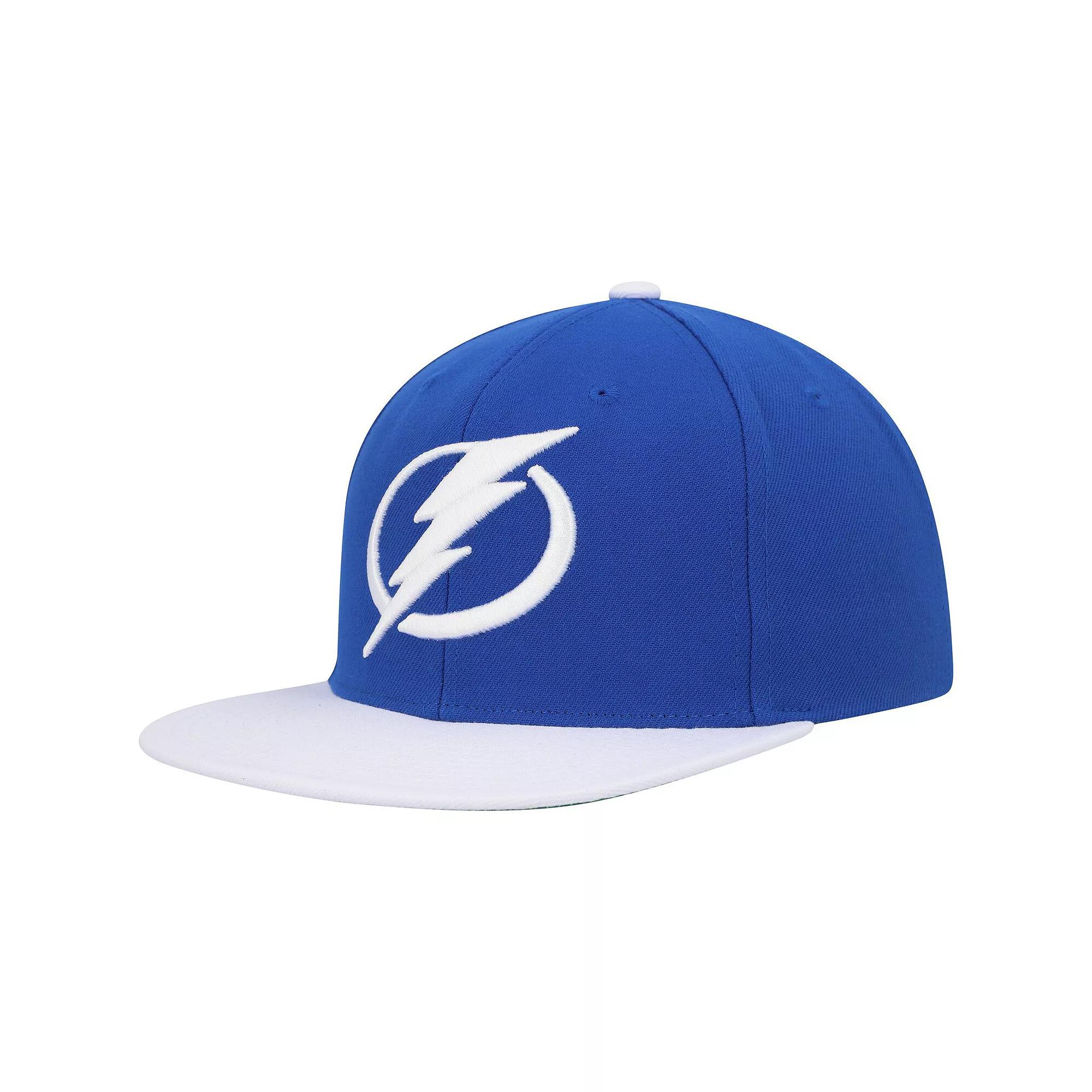 Men's Mitchell & Ness Blue Tampa Bay Lightning Core Team Ground 2.0 Snapback Hat, Lgh Blue Product Image