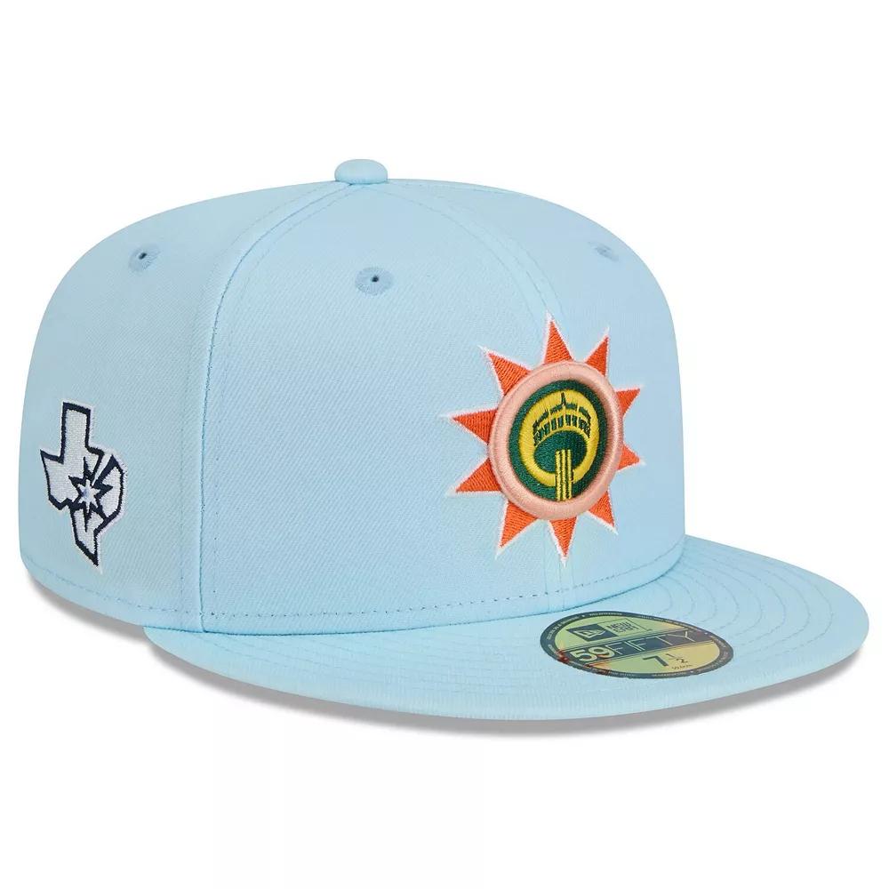 Men's New Era  Light Blue San Antonio Spurs 2024/25 City Edition Alternate 59FIFTY Fitted Hat, Size: 7 Product Image