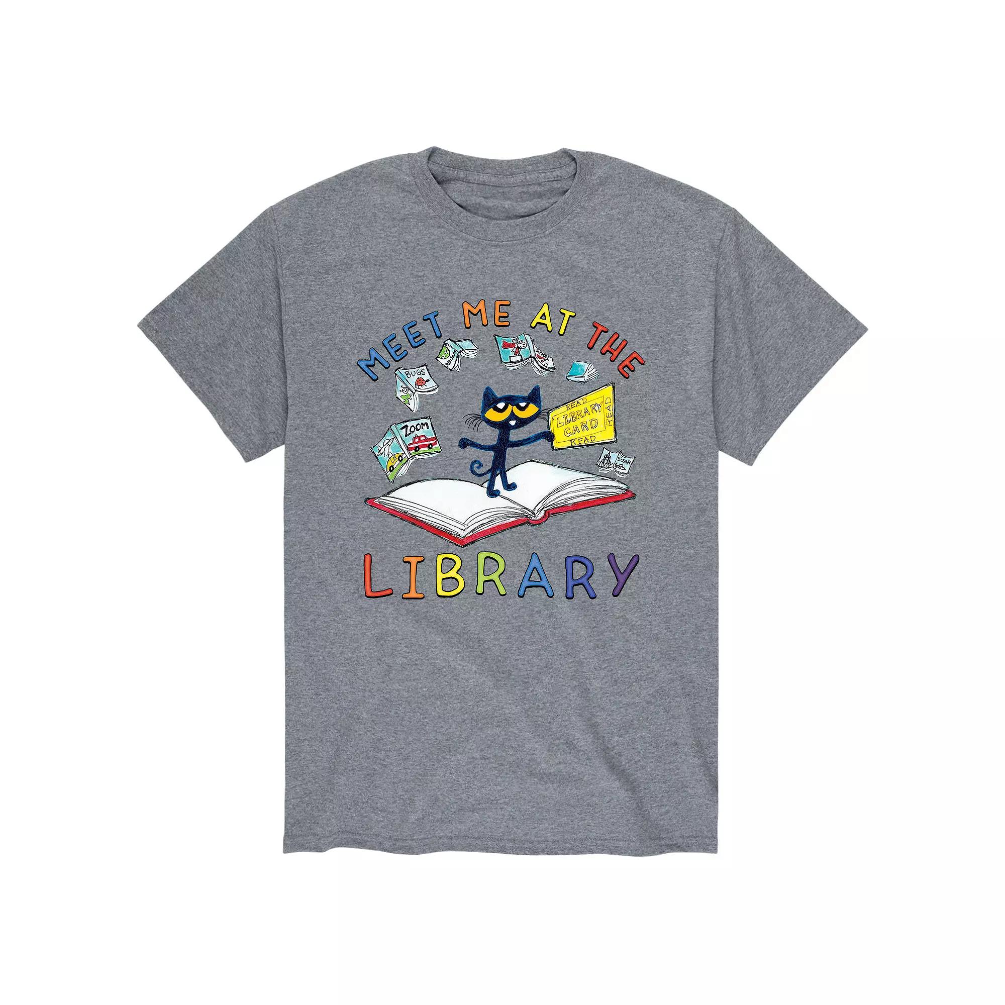 Men's Pete The Cat Meet At Library Tee,  Product Image
