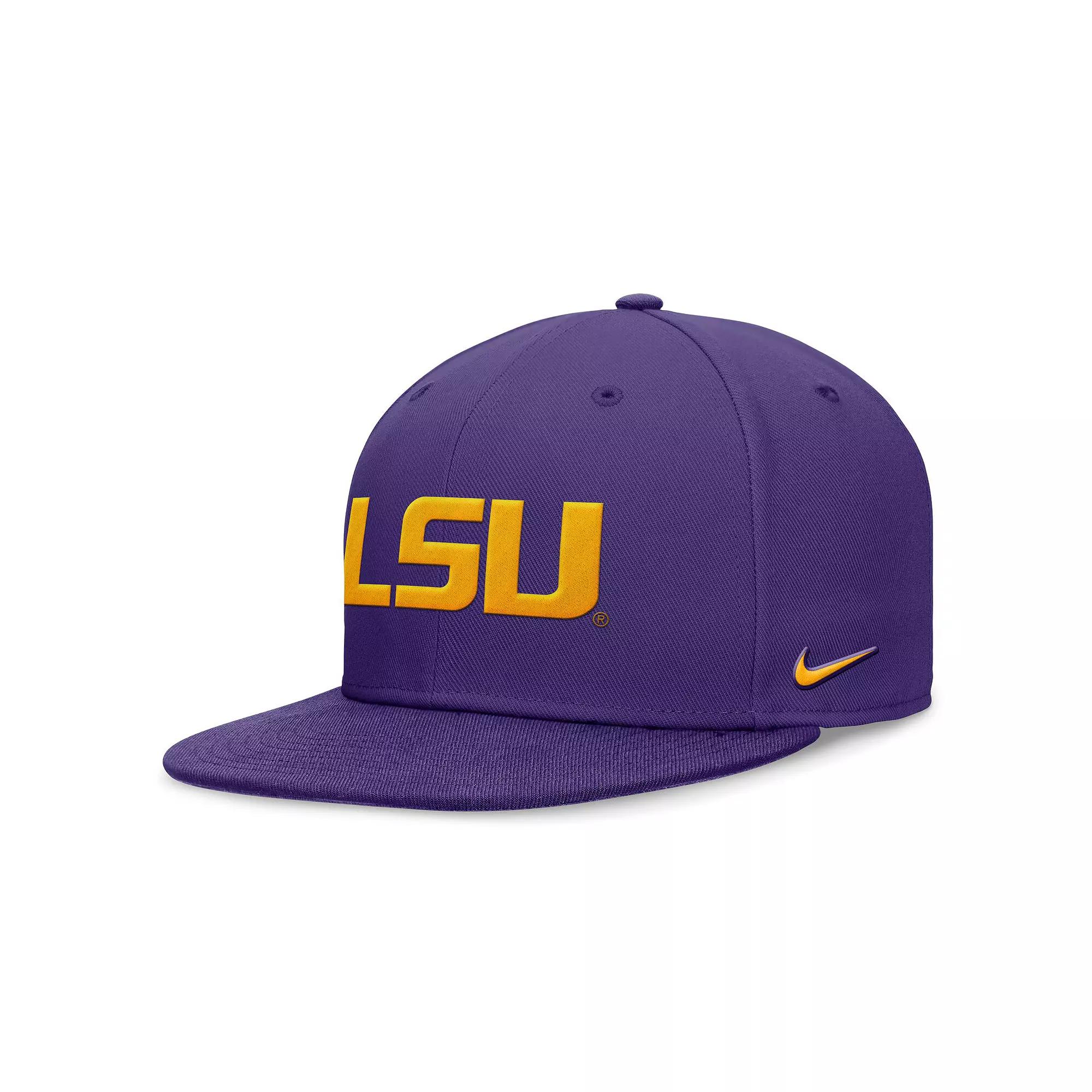 Men's Nike Purple LSU Tigers On-Field Pro Fitted Hat, Size: 7 1/2 Product Image