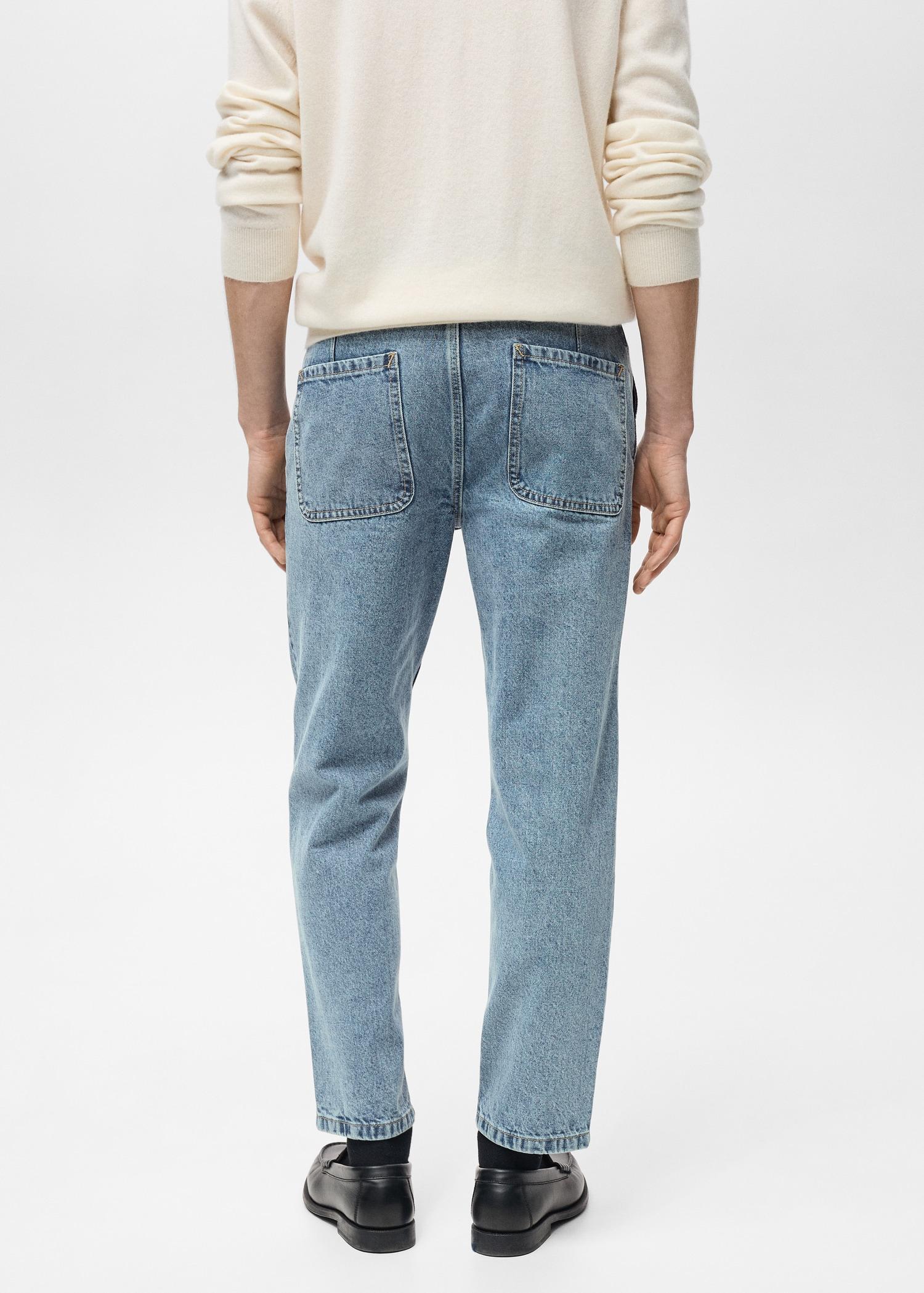 Worn effect straight fit jeans - Men | MANGO USA Product Image