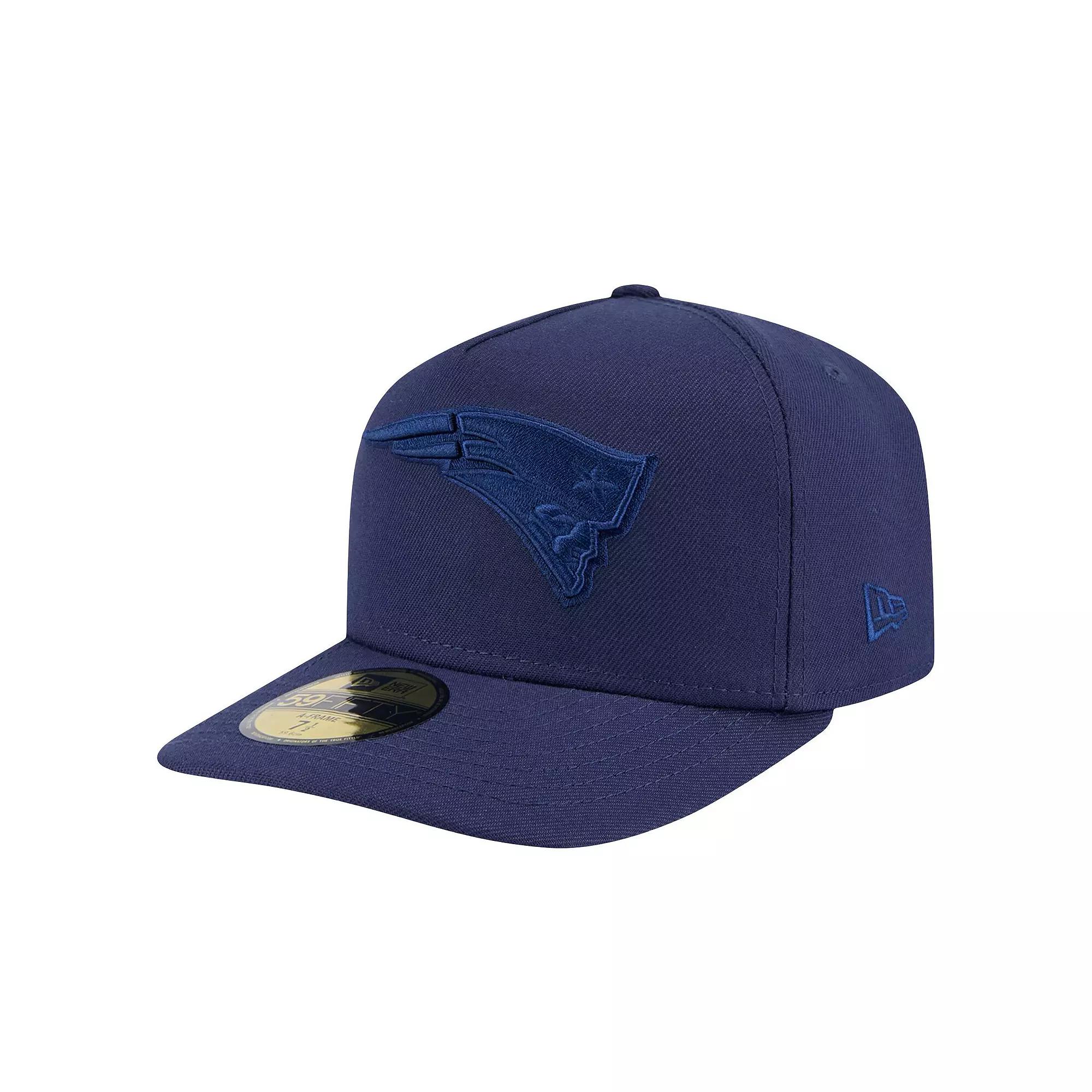 Men's New Era Navy New England Patriots Color Pack A-Frame 59FIFTY Fitted Hat, Size: 7 1/4, Blue Product Image