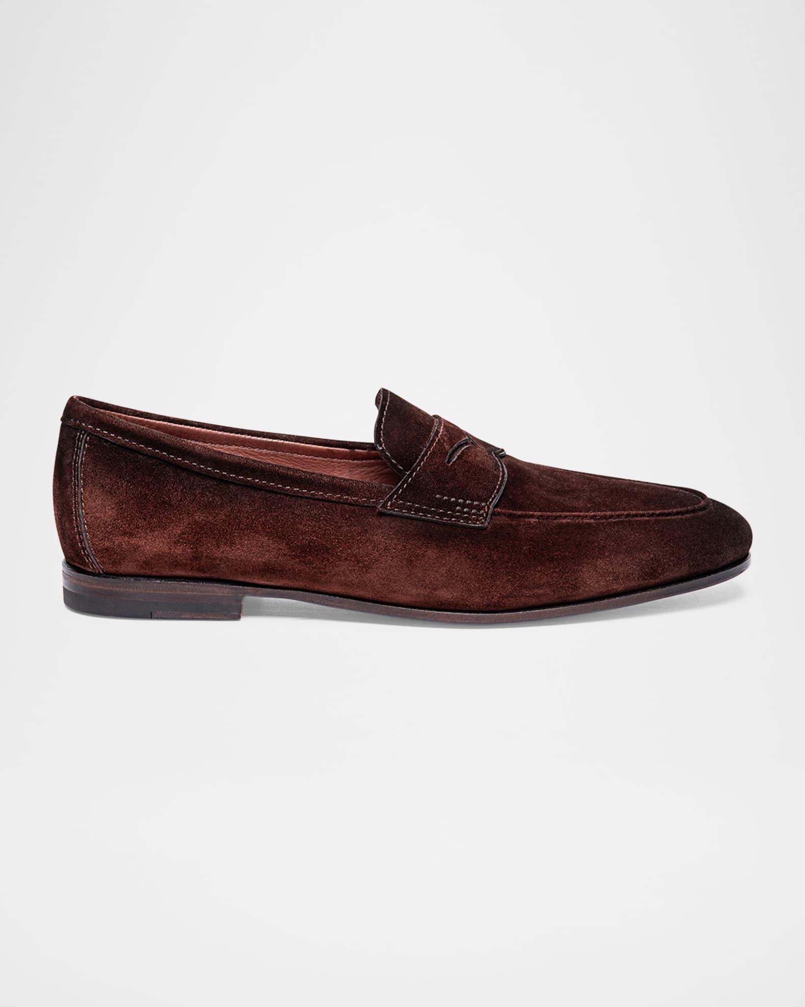 Men's Carlos Suede Penny Loafers Product Image