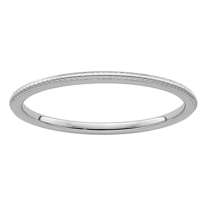 Stacks & Stones 10k Gold 1.2 mm Bead Textured Stackable Band, Women's, Size: 8 Product Image