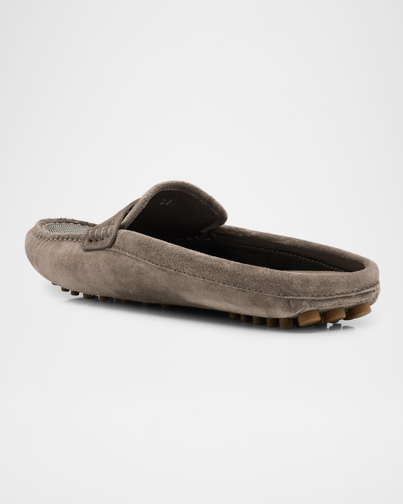 Suede Monili Penny Loafer Mules Product Image
