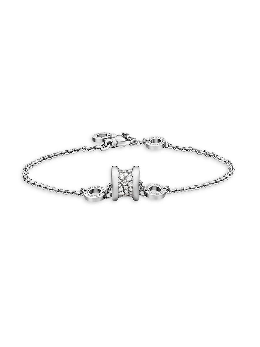 Womens B. zero1 18K White Gold & Diamond Bracelet Product Image
