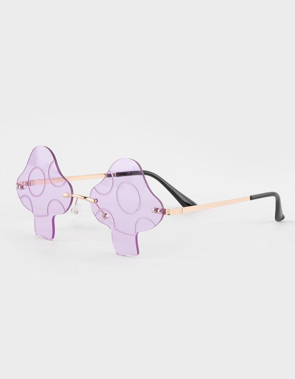 RSQ Rimless Mushroom Sunglasses - PURPLE Product Image