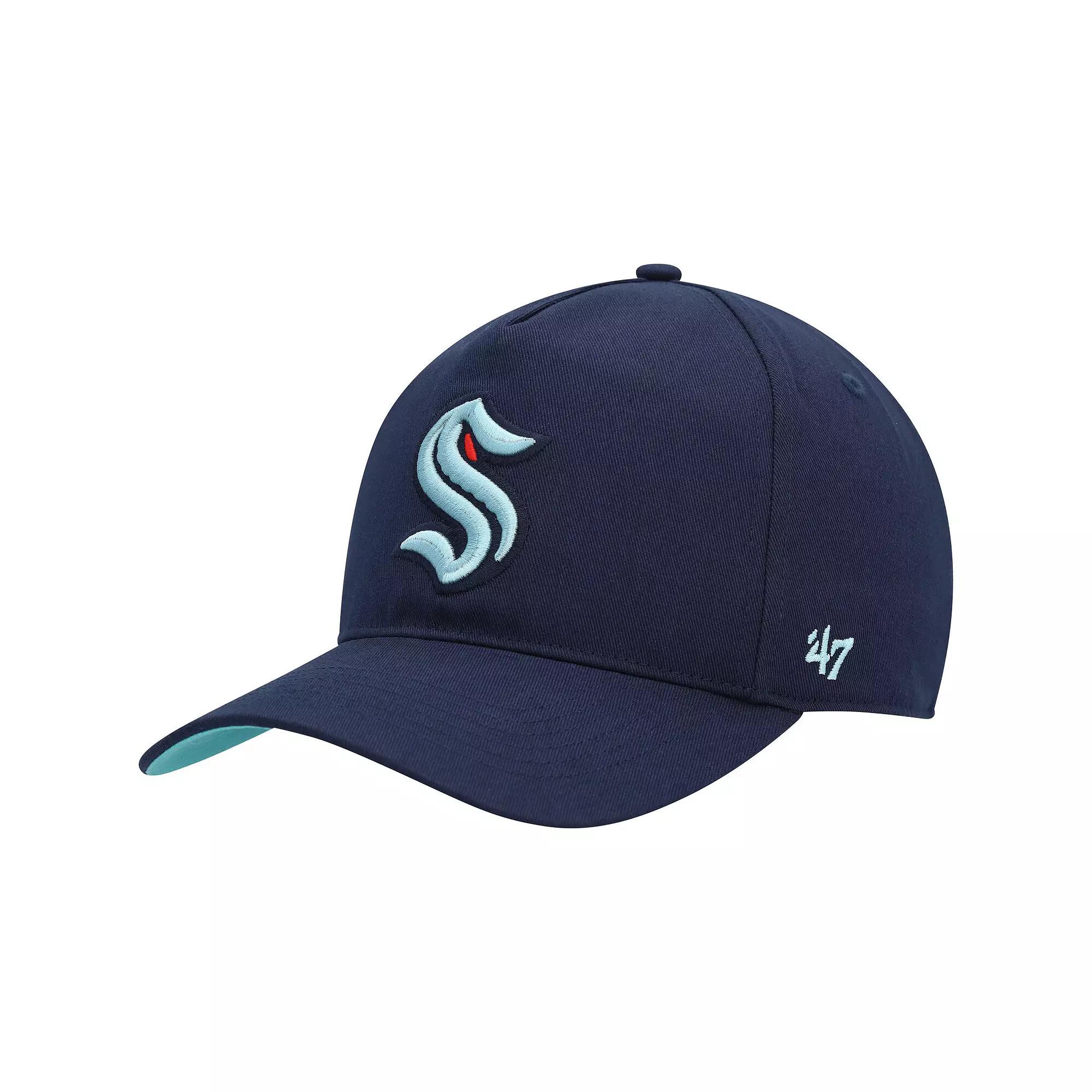 Men's '47 Deep Sea Blue Seattle Kraken Primary Hitch Snapback Hat, Krk Blue Product Image