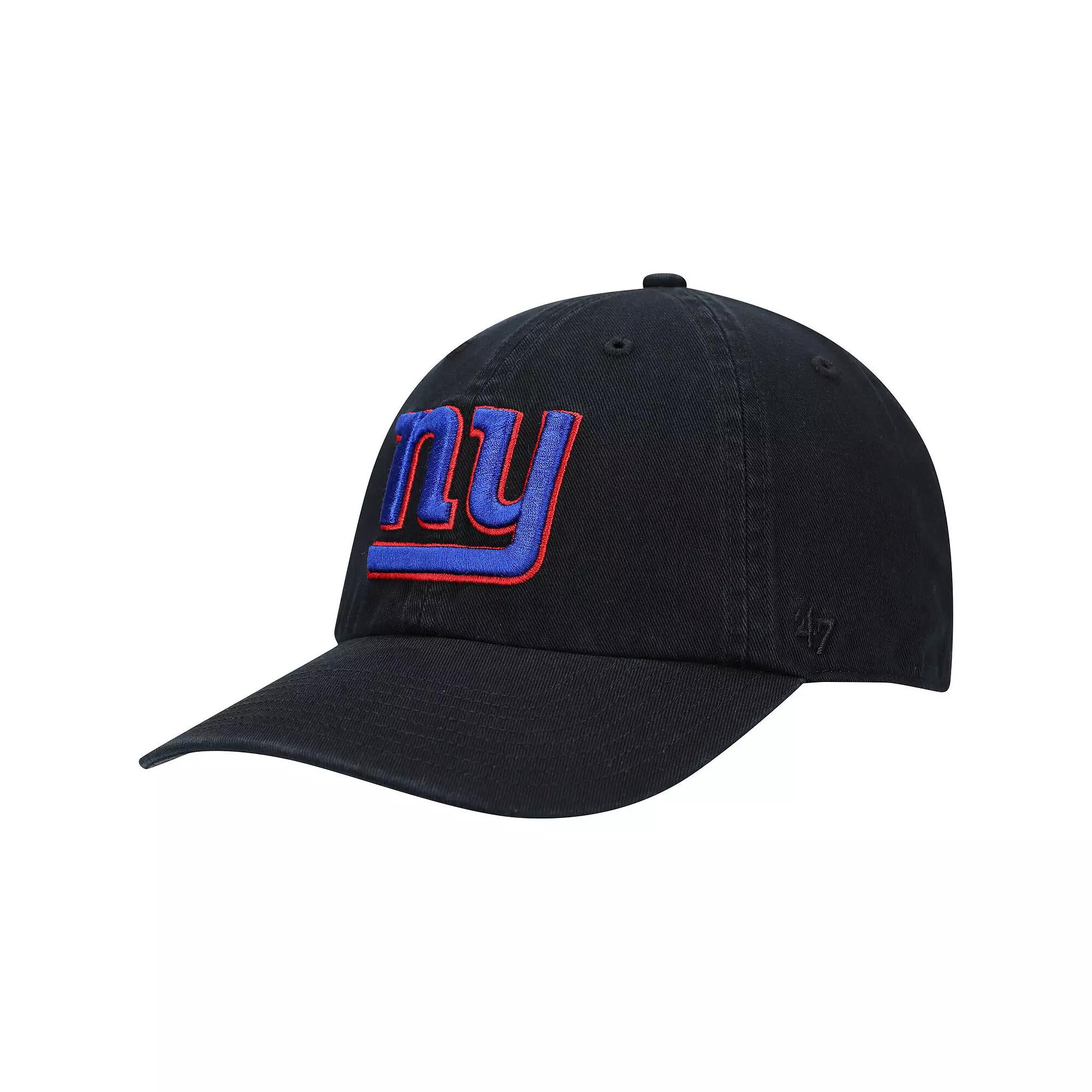 Men's '47 Black New York Giants Clean Up Alternate Adjustable Hat Product Image