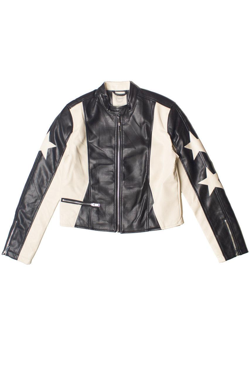 Star Patch Moto Jacket Product Image
