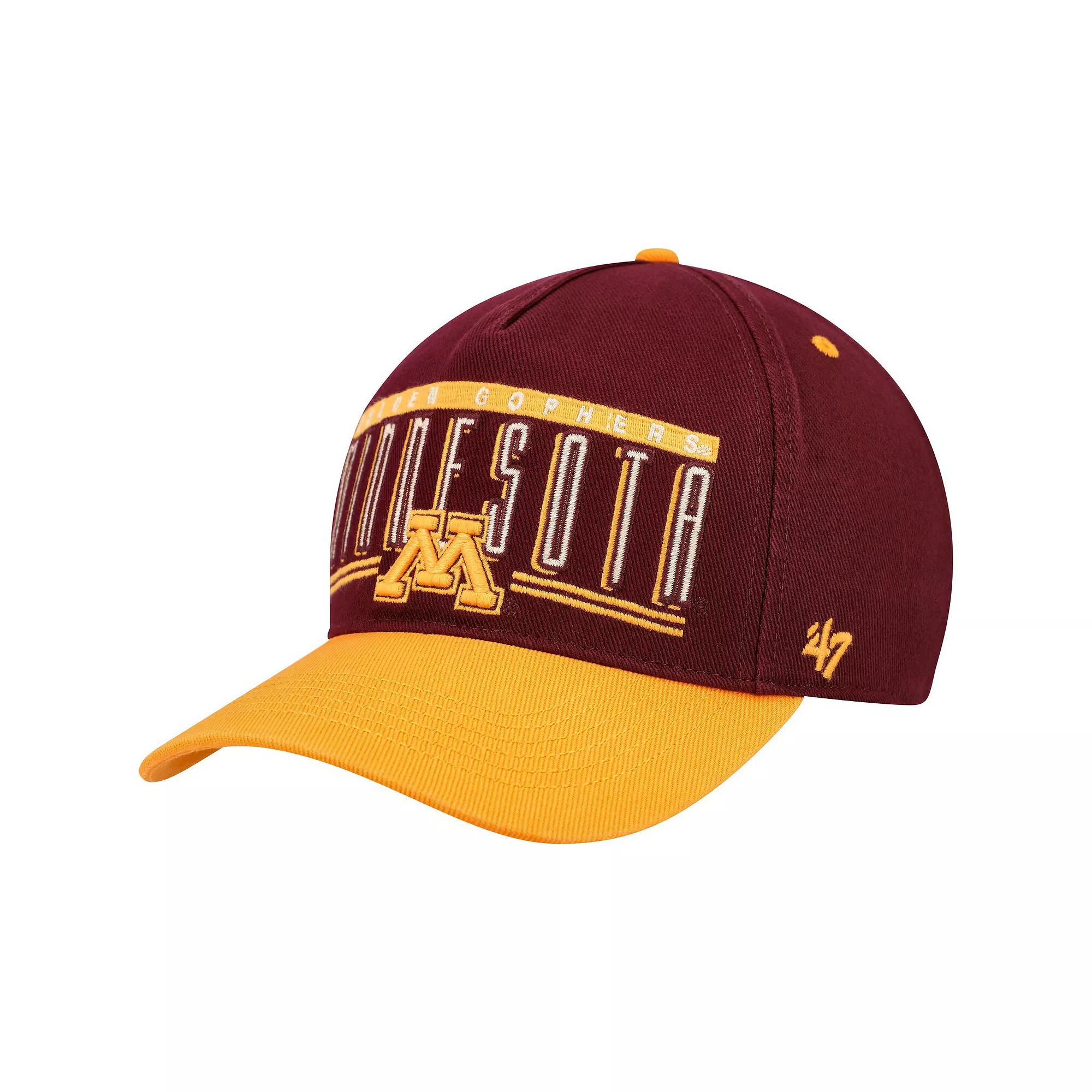 Men's '47 Maroon Minnesota Golden Gophers Double Header Hitch Adjustable Hat, Red Product Image