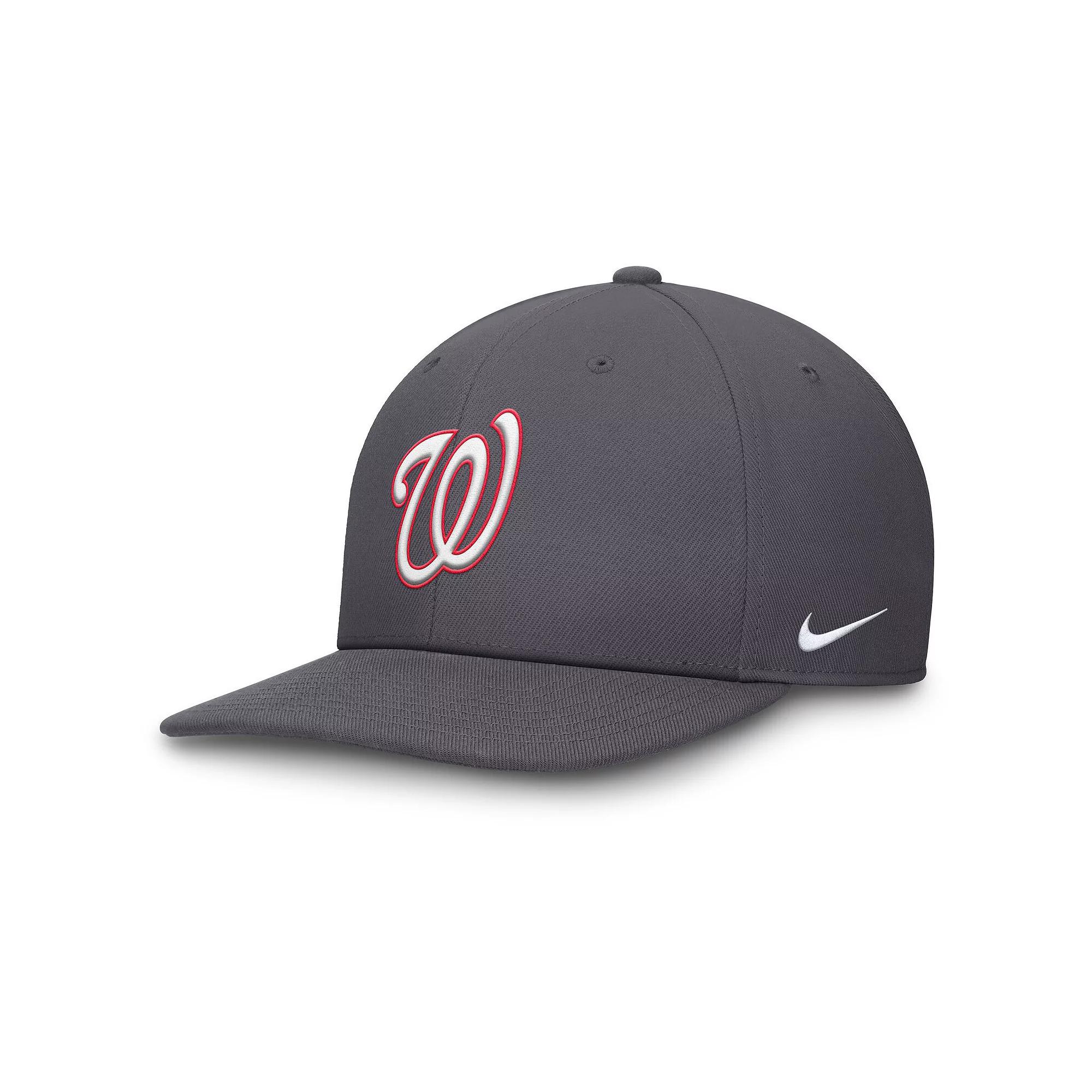Men's Nike Gray Washington Nationals Pro Performance Snapback Hat, Size: Medium/Large, Grey Product Image