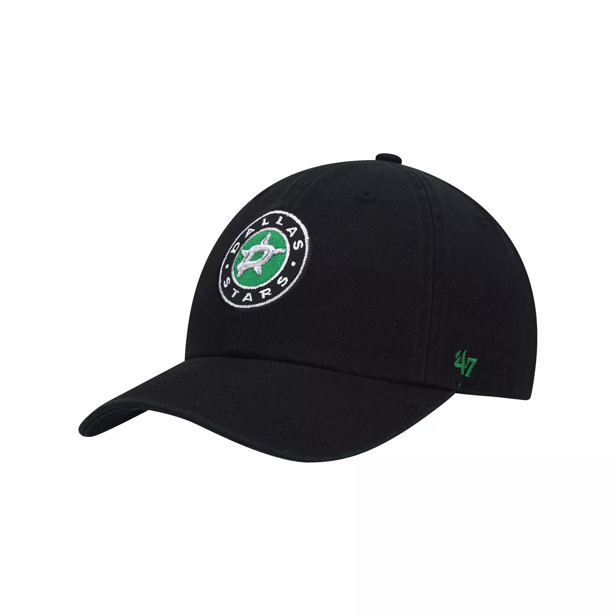Men's '47 Black Dallas Stars Team Clean Up Adjustable Hat, Str Black Product Image