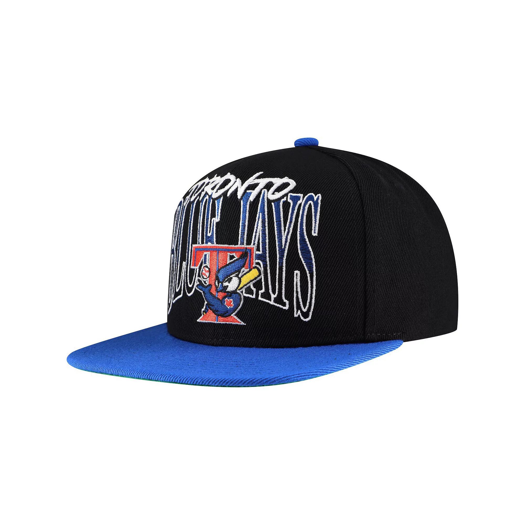 Men's Mitchell & Ness Black Toronto Blue Jays Rise Up Snapback Hat, Jay Black Product Image