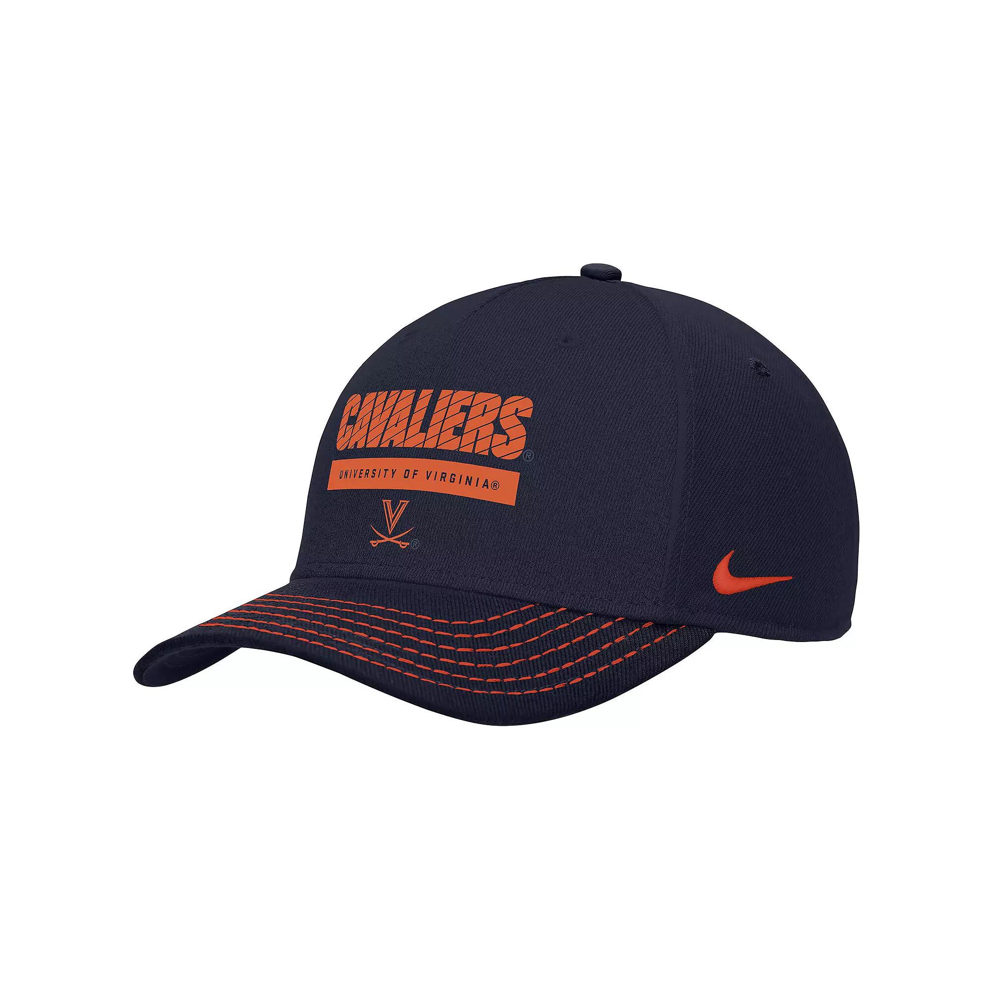 Men's Nike Navy Virginia Cavaliers 2024 Sideline Rise Performance Adjustable Hat, Blue Product Image
