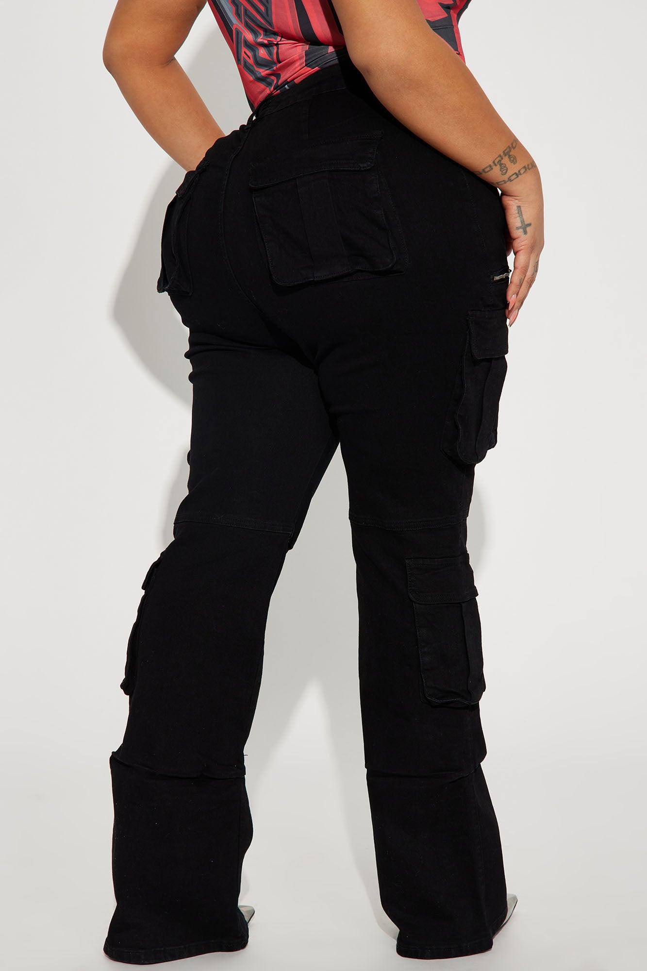 City Streets Stretch Cargo Jean - Black Product Image