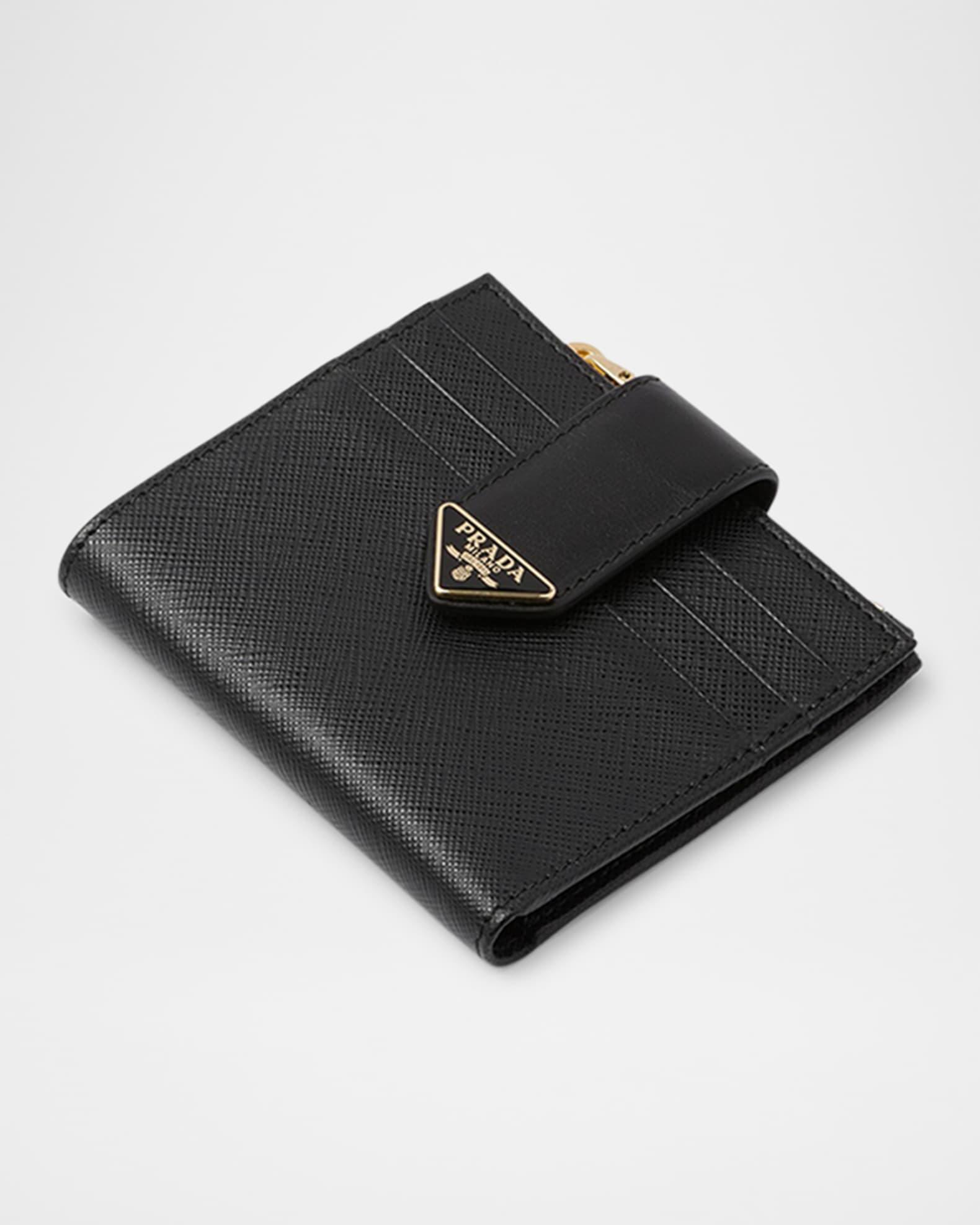 Small Saffiano and Smooth Leather Bifold Wallet Product Image