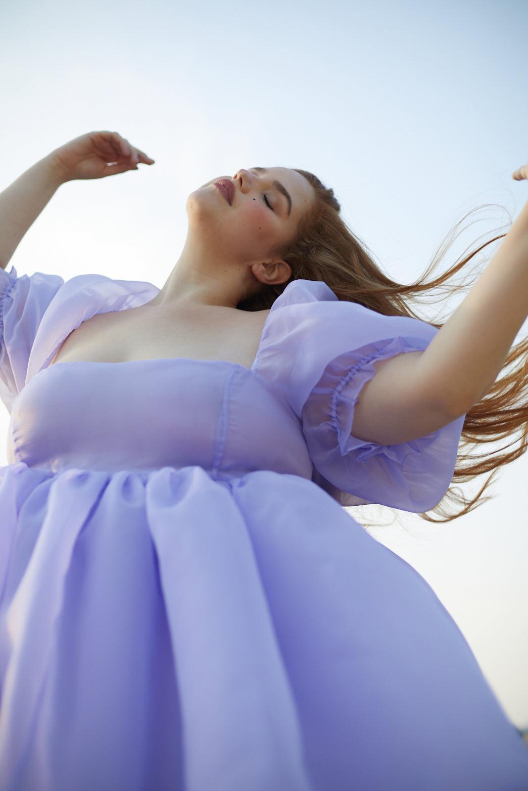 The Lilac Puff Dress Product Image