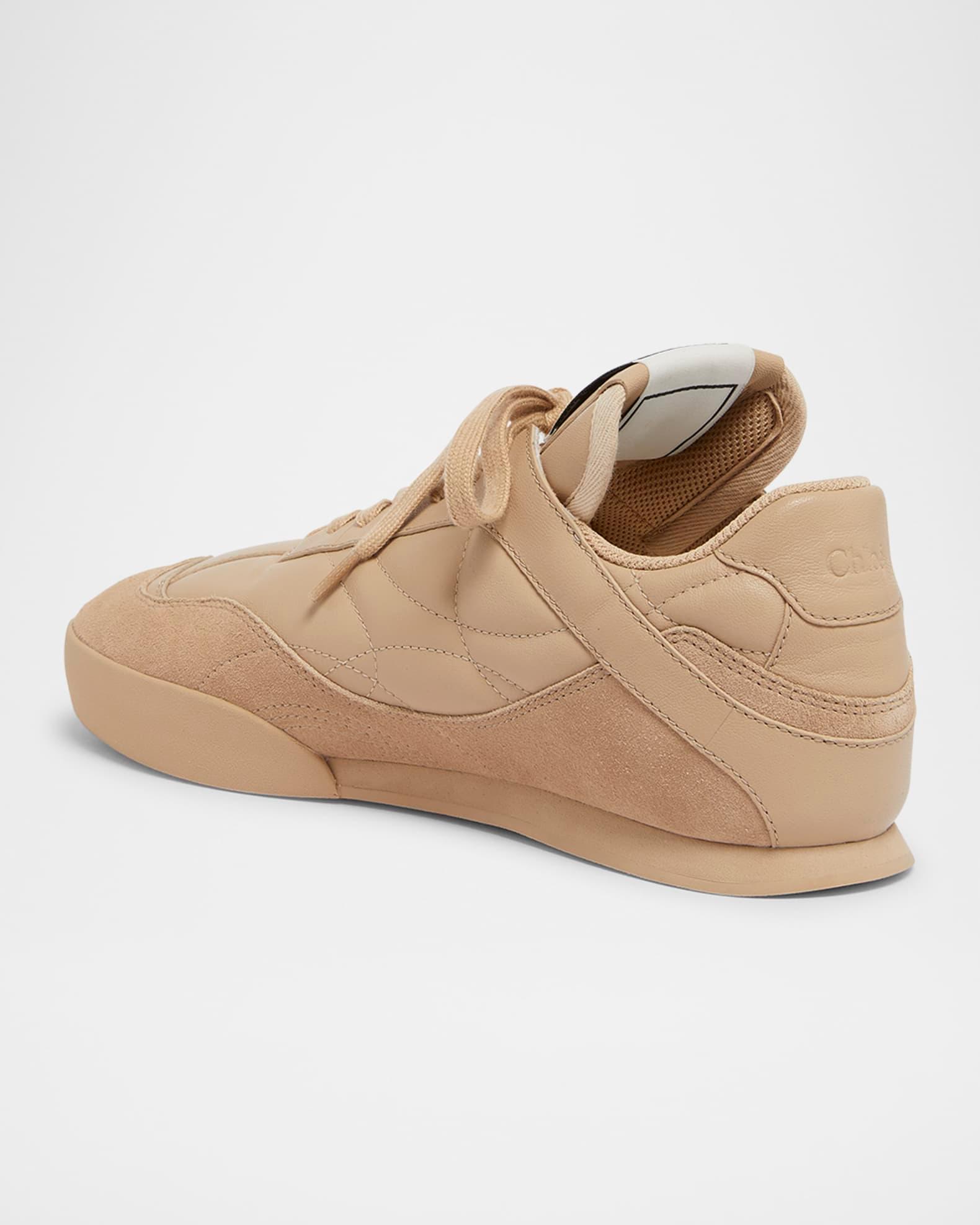 Kick Low-Top Mixed Leather Sneakers Product Image