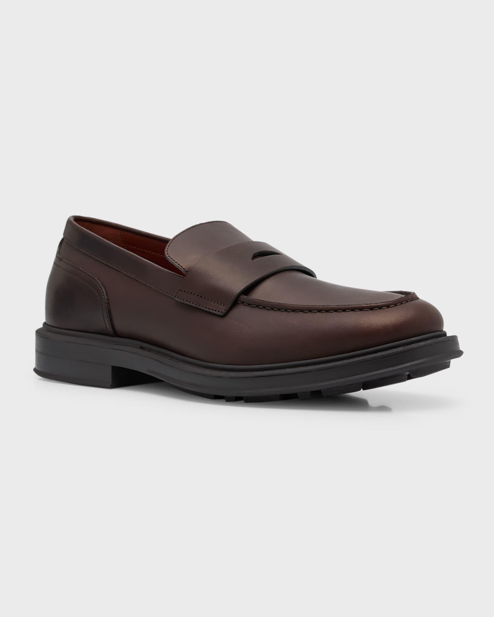 Men's Travis Leather Penny Loafers Product Image