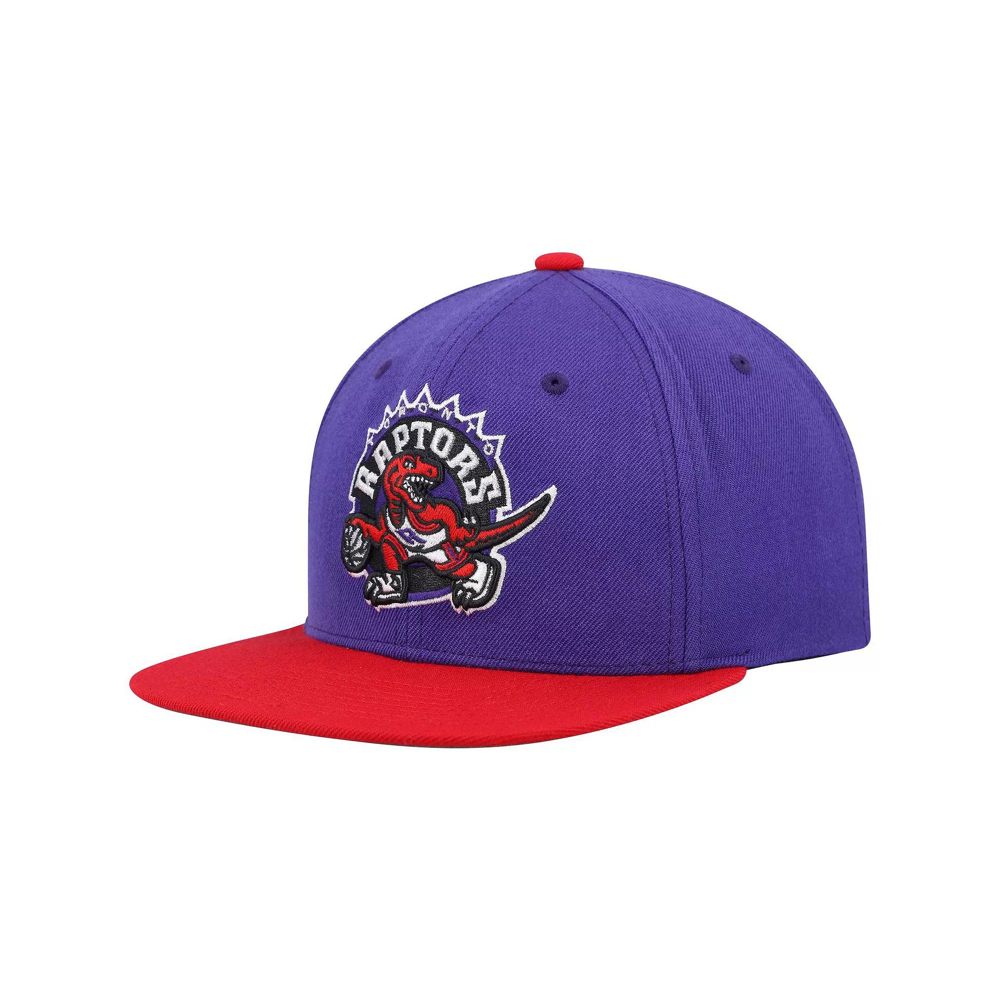 Men's Mitchell & Ness Purple/Red Toronto Raptors Hardwood Classics Team Two-Tone 2.0 Snapback Hat, Rpt Purple Product Image