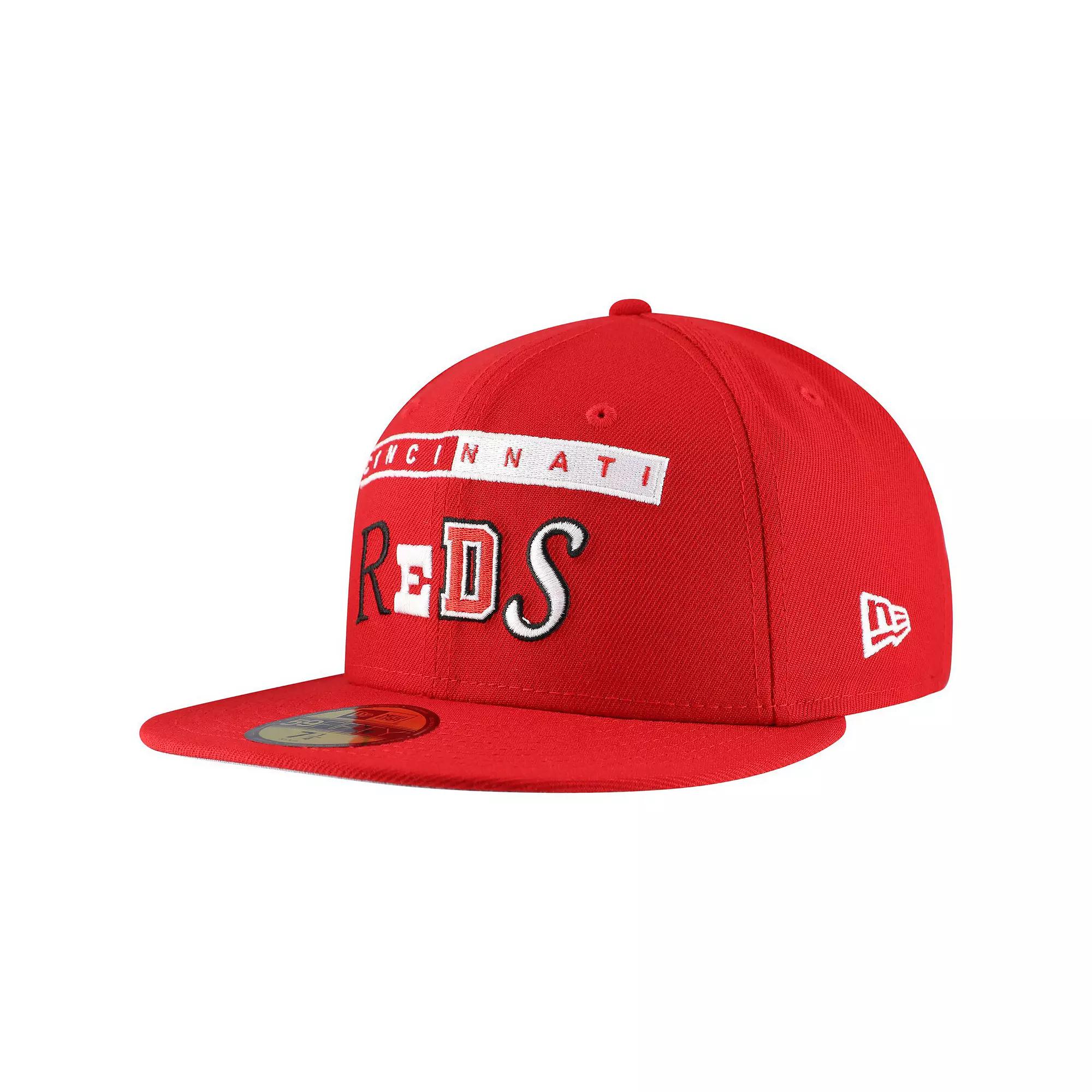 Men's New Era Red Cincinnati Reds Ransom 59FIFTY Fitted Hat,  Product Image