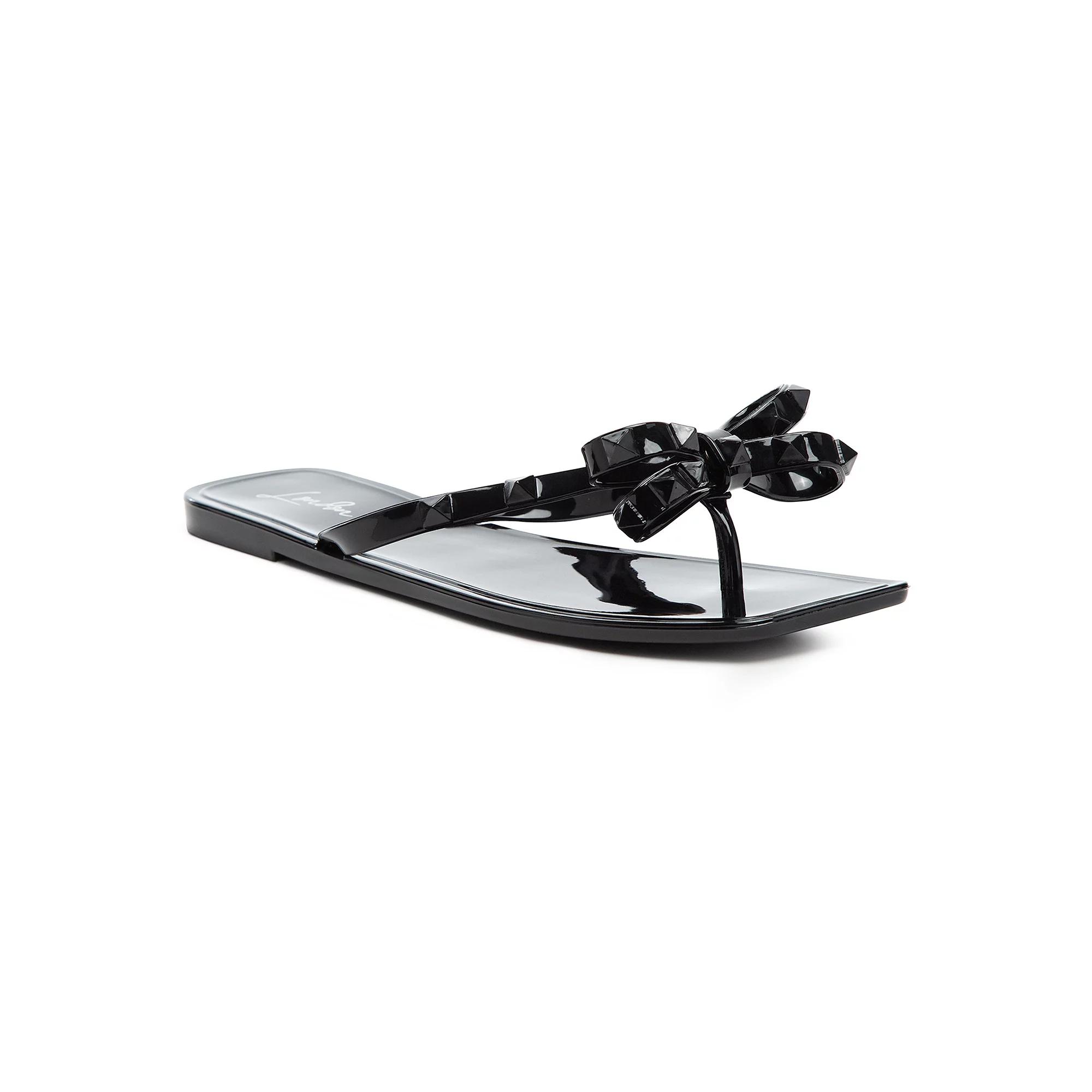 London Rag Women's Retta Bow Thong Slide Sandals,  Product Image