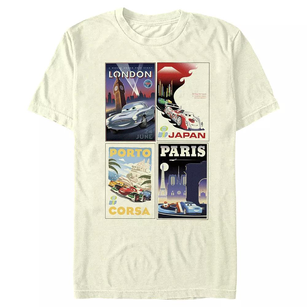 Disney / Pixar's Cars International Posters Men's Graphic Tee, Size: Medium, Natural Product Image