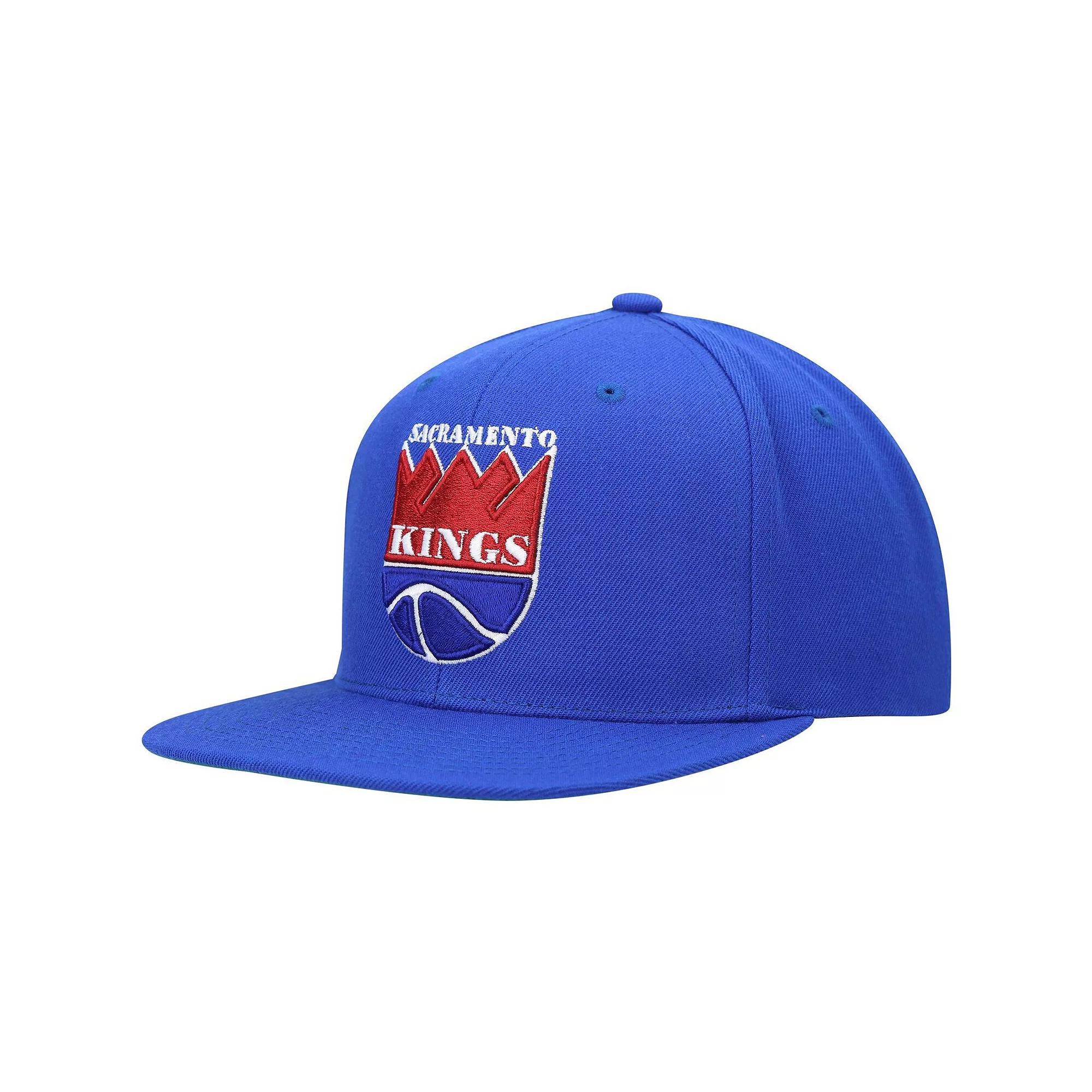 Men's Mitchell & Ness Blue Sacramento Kings Hardwood Classics Team Ground 2.0 Snapback Hat, Kng Blue Product Image
